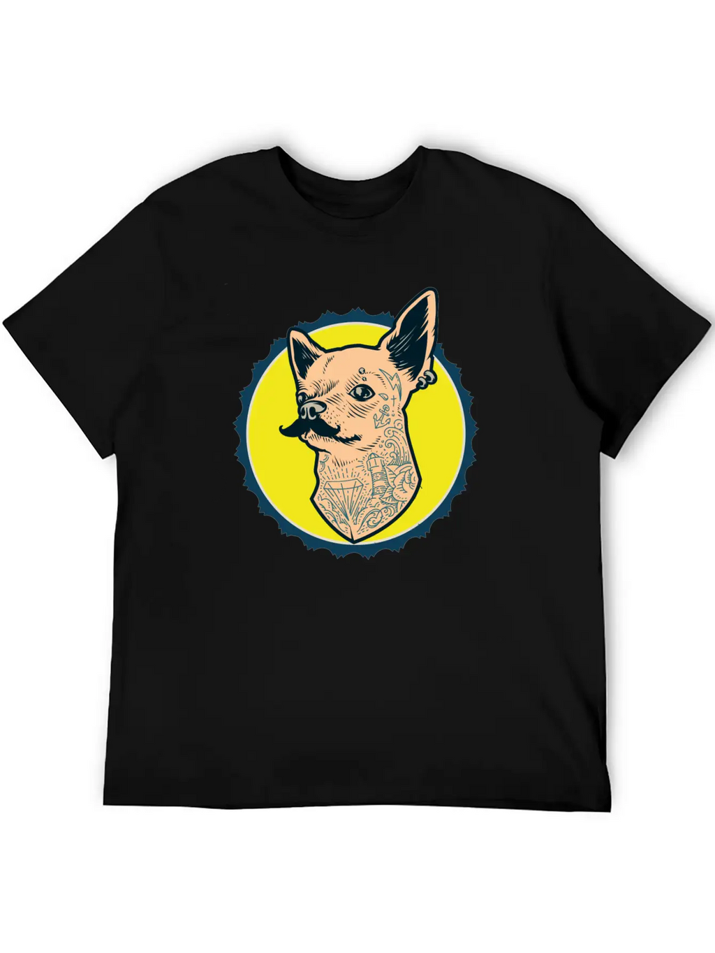 Hipster Dog Breathable Soft Cotton T-Shirt – Timeless Casual Look