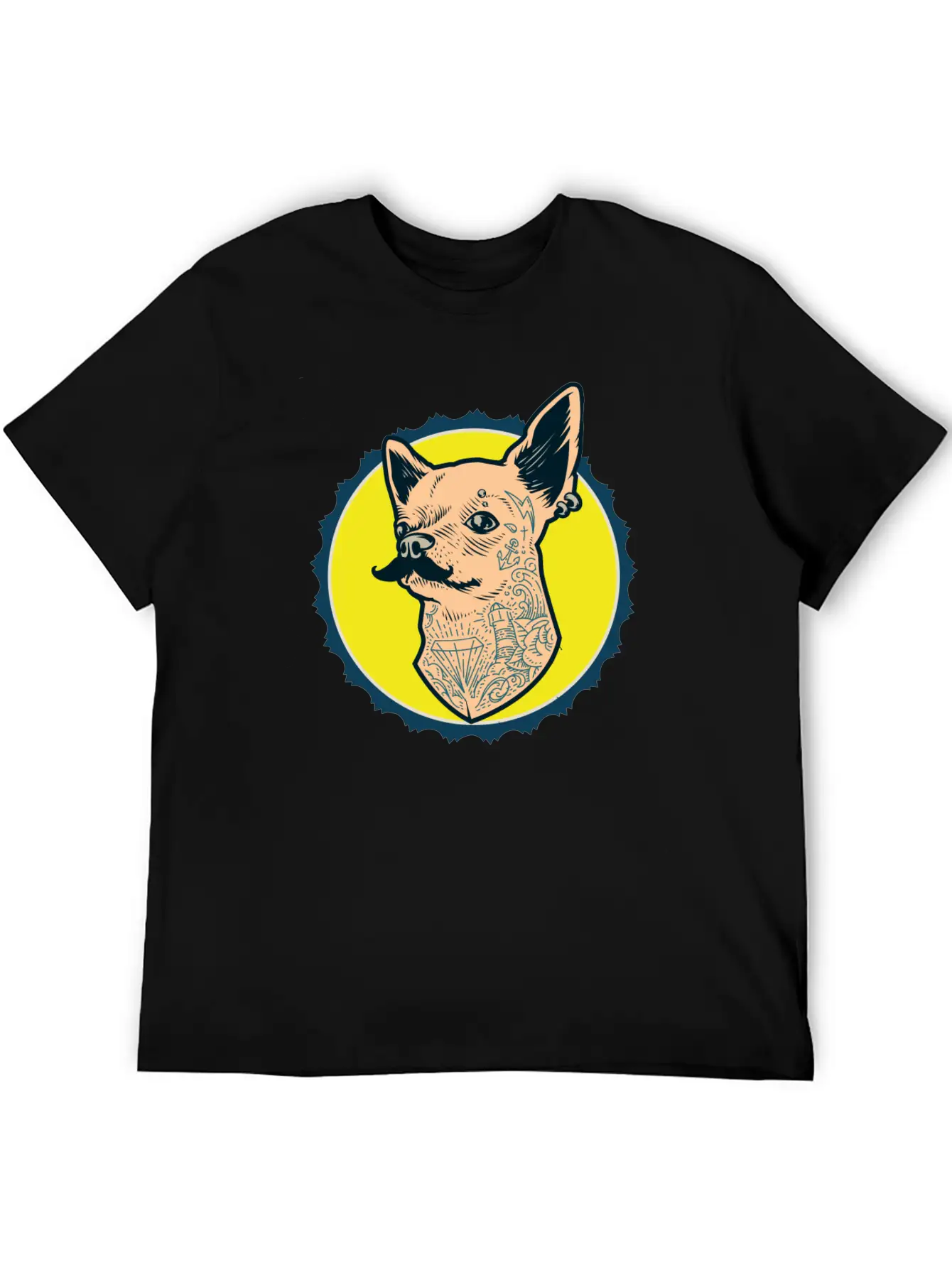 Hipster Dog Breathable Soft Cotton T-Shirt – Timeless Casual Look