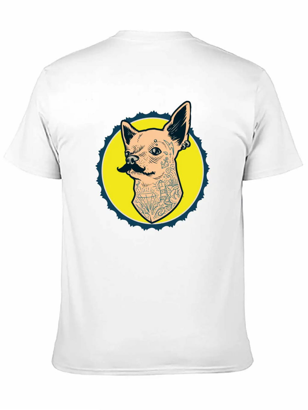 Hipster Dog Breathable Soft Cotton T-Shirt – Timeless Casual Look