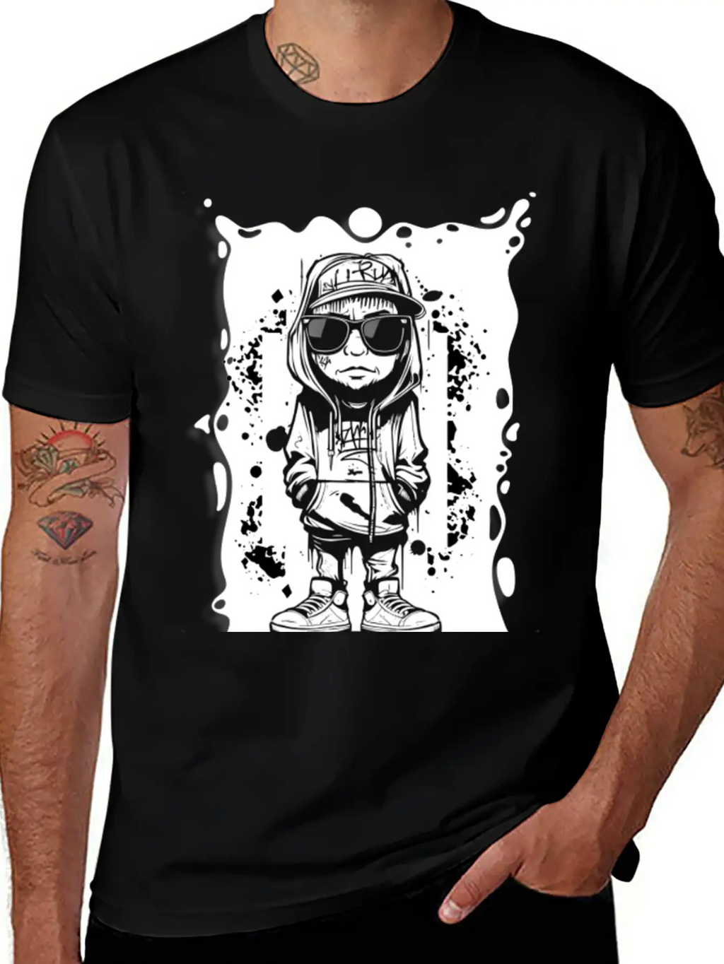 Hipster Graffiti GD Breathable Soft Cotton T-Shirt – Timeless Casual Look