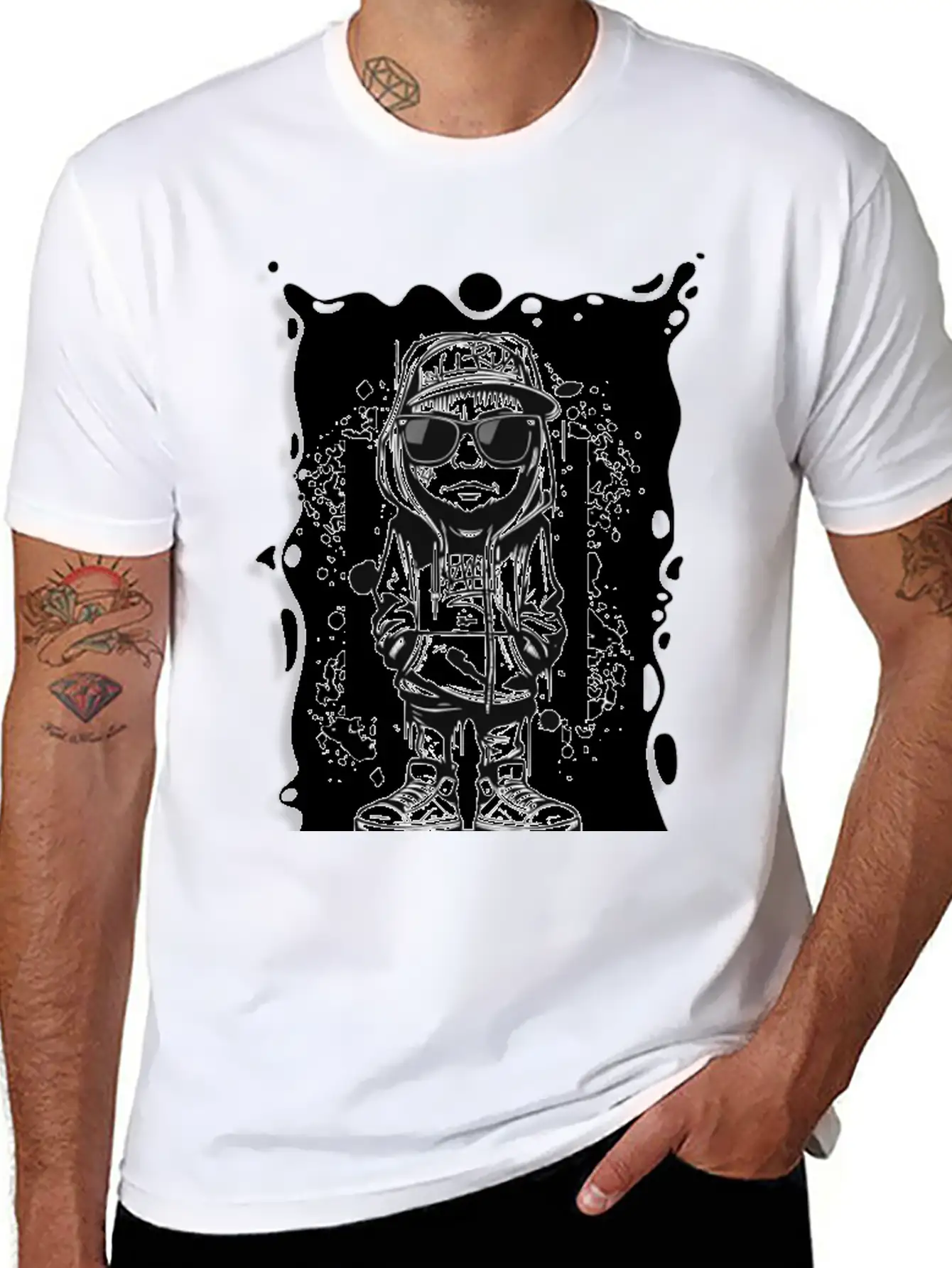 Hipster Graffiti GD Breathable Soft Cotton T-Shirt – Timeless Casual Look