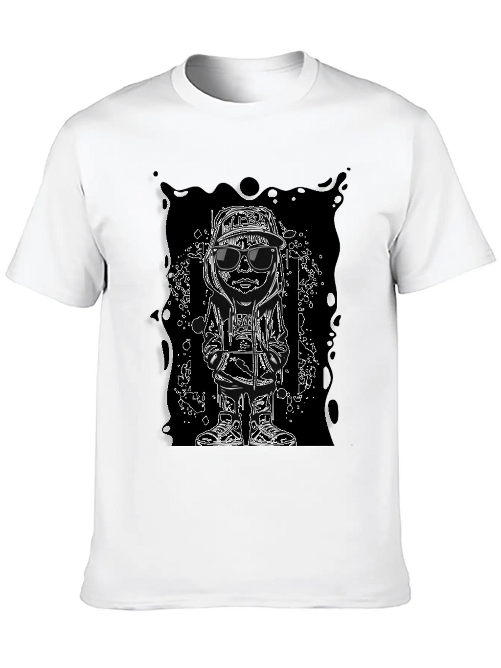 Hipster Graffiti GD Breathable Soft Cotton T-Shirt – Timeless Casual Look
