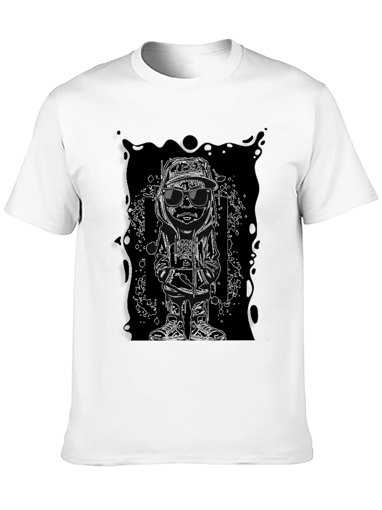 Hipster Graffiti GD Breathable Soft Cotton T-Shirt – Timeless Casual Look
