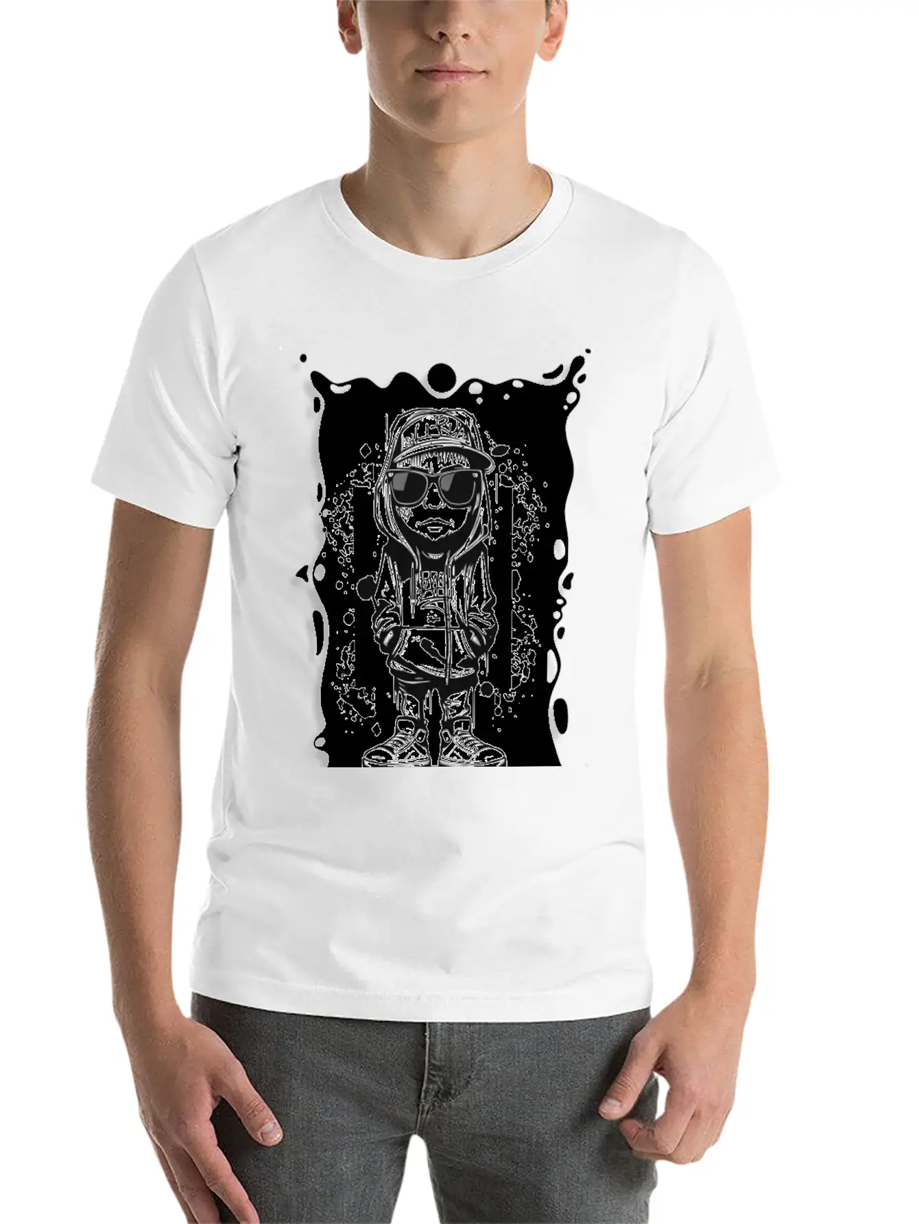Hipster Graffiti GD Breathable Soft Cotton T-Shirt – Timeless Casual Look