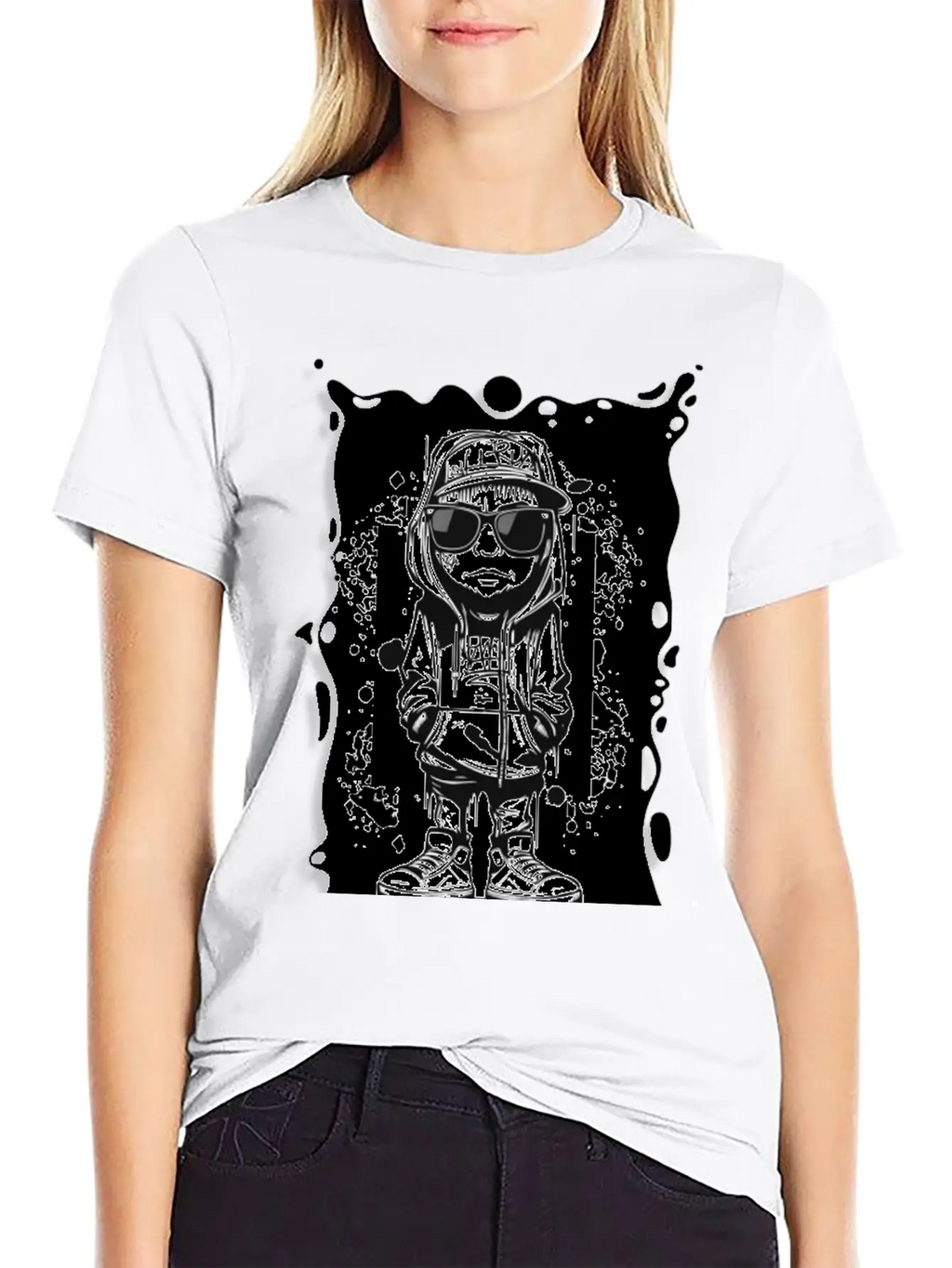 Hipster Graffiti GD Breathable Soft Cotton T-Shirt – Timeless Casual Look