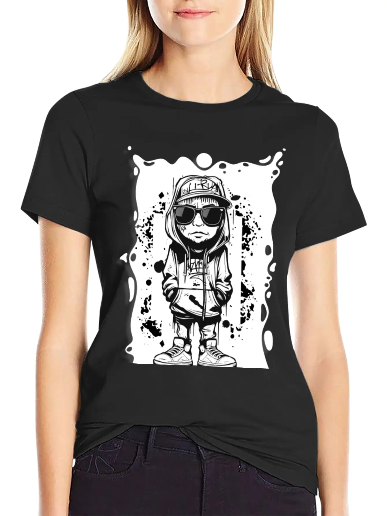 Hipster Graffiti GD Breathable Soft Cotton T-Shirt – Timeless Casual Look
