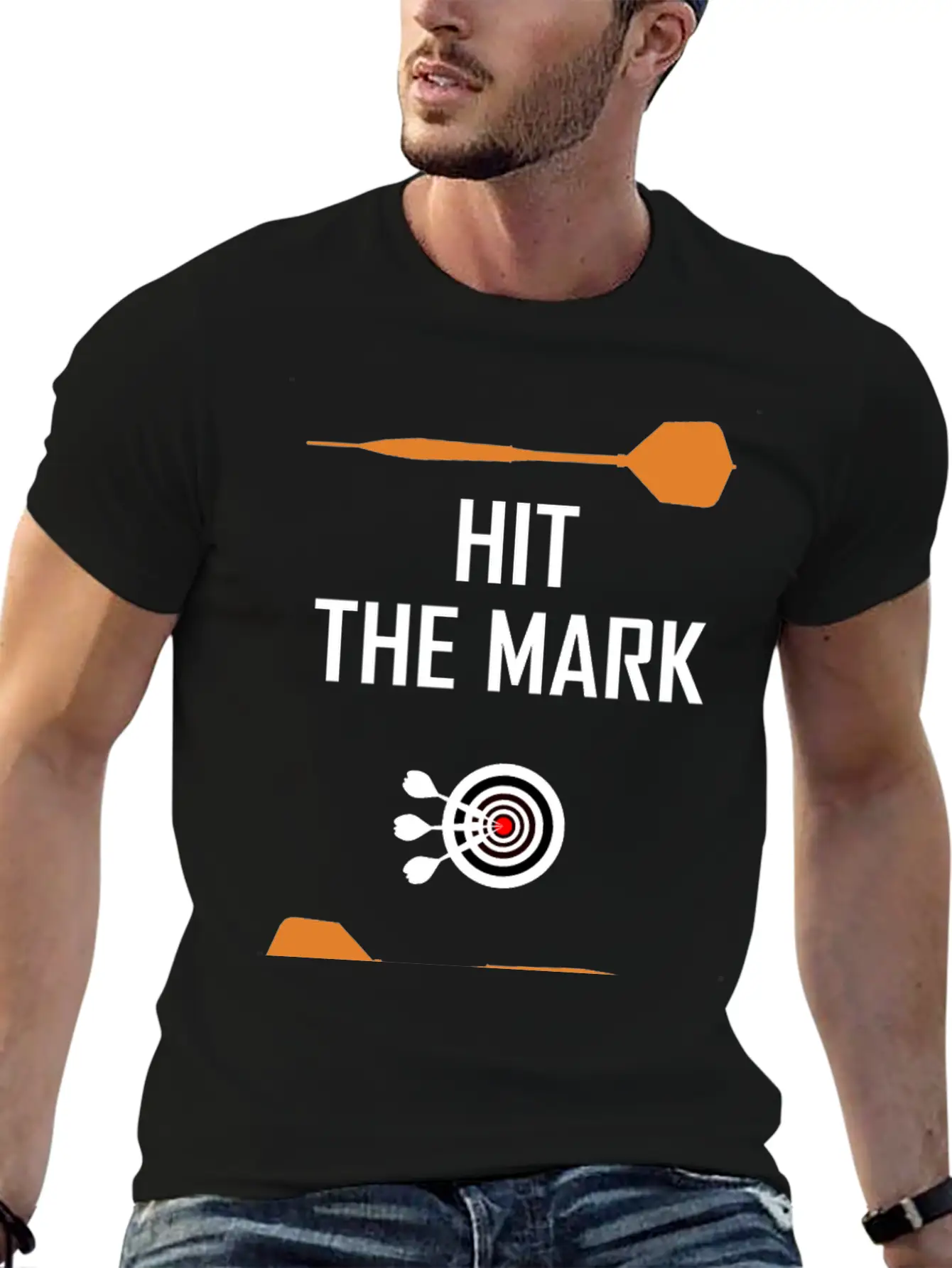 Hit The Mark ! Modern Fit Casual T-Shirt – Clean And Versatile Design