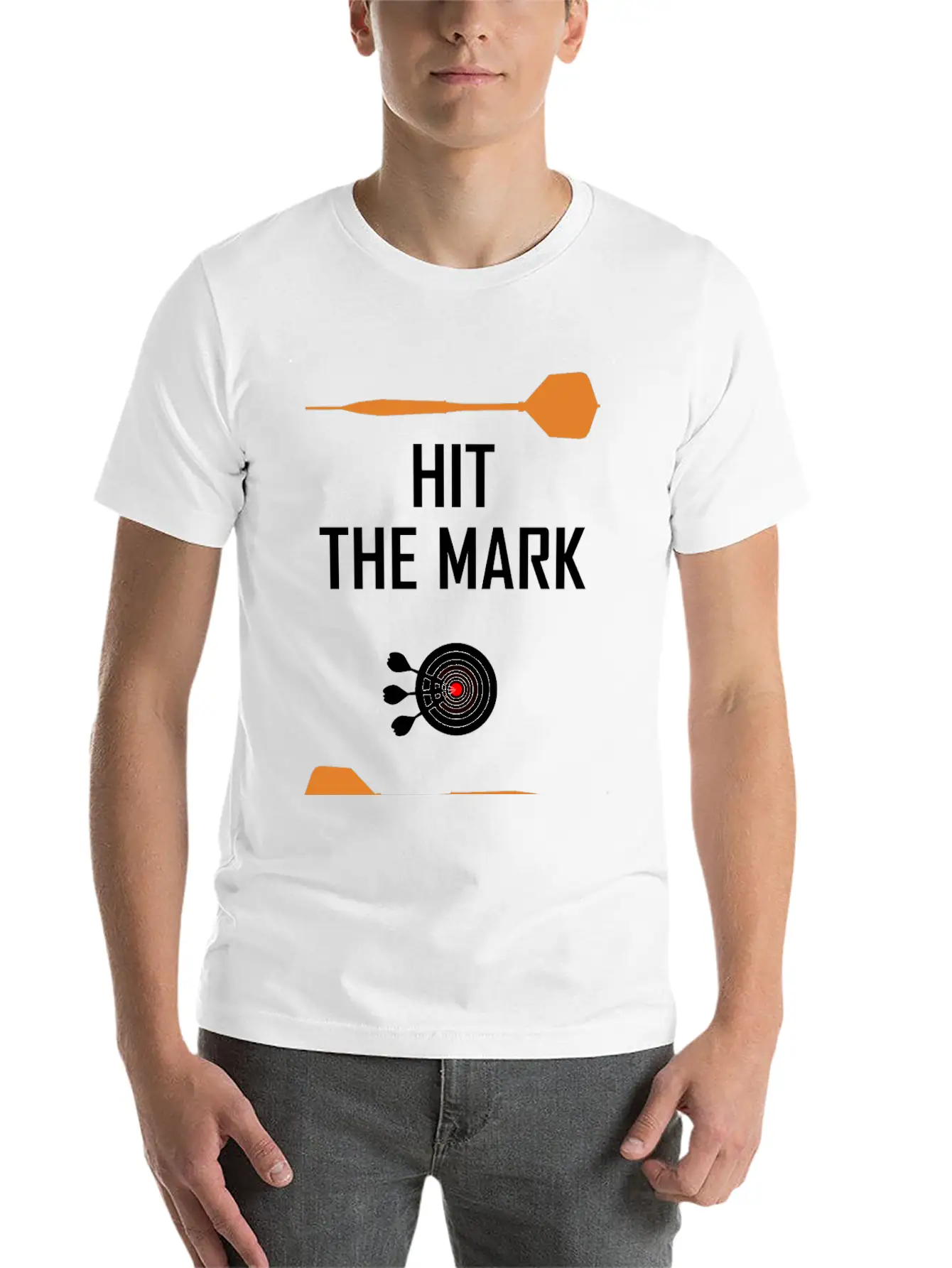 Hit The Mark ! Modern Fit Casual T-Shirt – Clean And Versatile Design