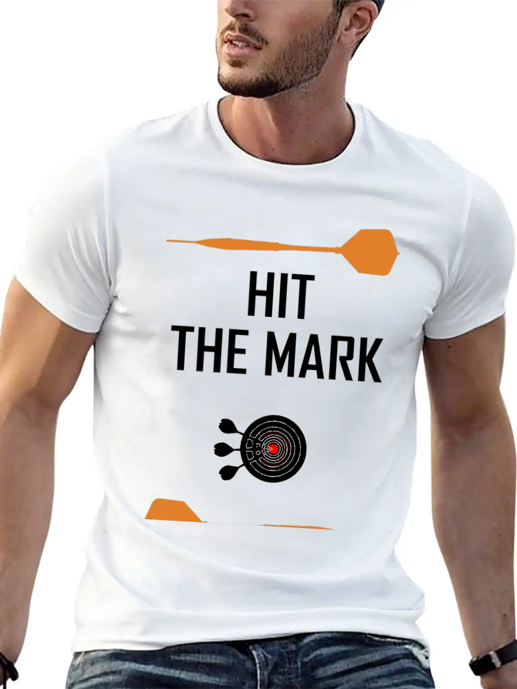 Hit The Mark ! Modern Fit Casual T-Shirt – Clean And Versatile Design