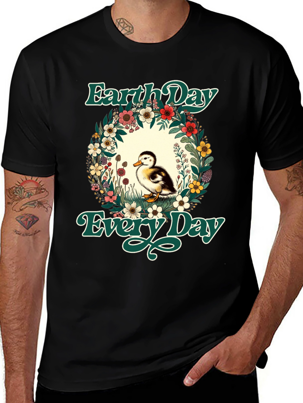 Earth Day Duckling Graphic T-Shirt