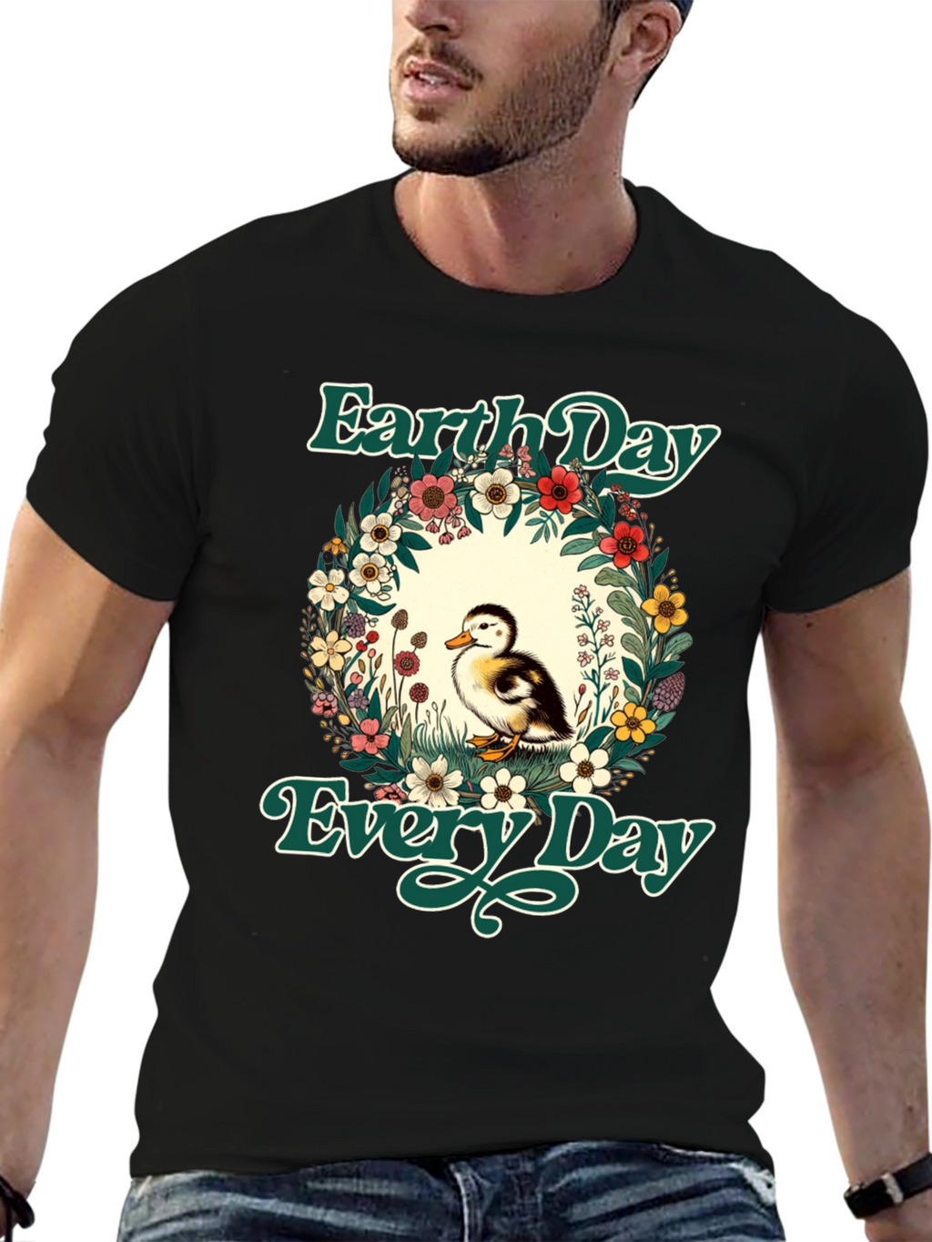 Earth Day Duckling Graphic T-Shirt