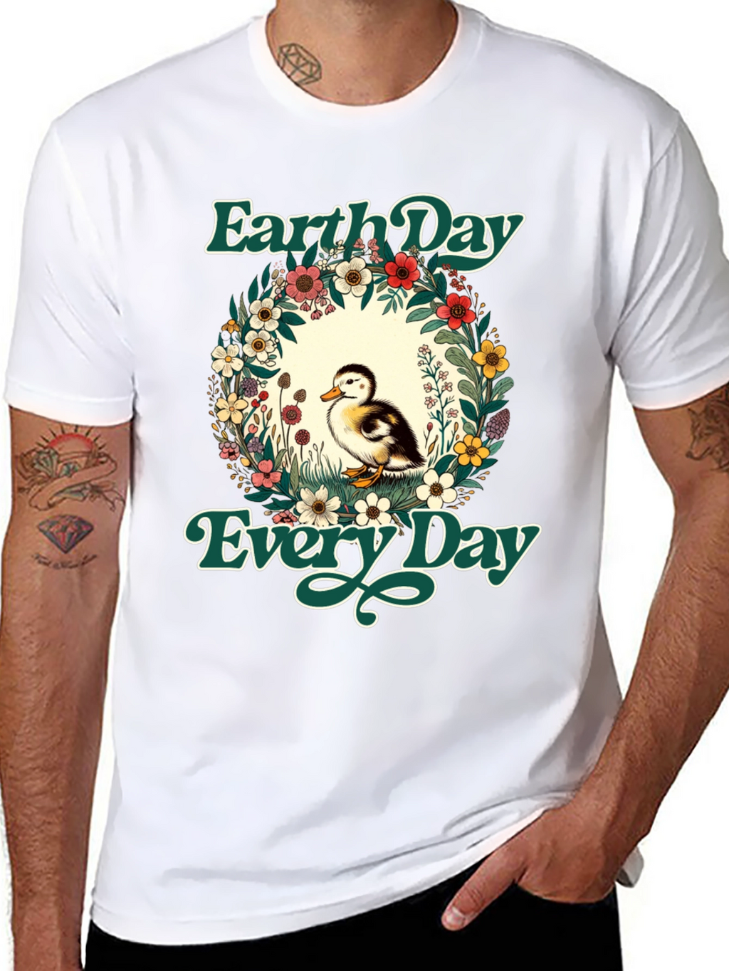 Earth Day Duckling Graphic T-Shirt