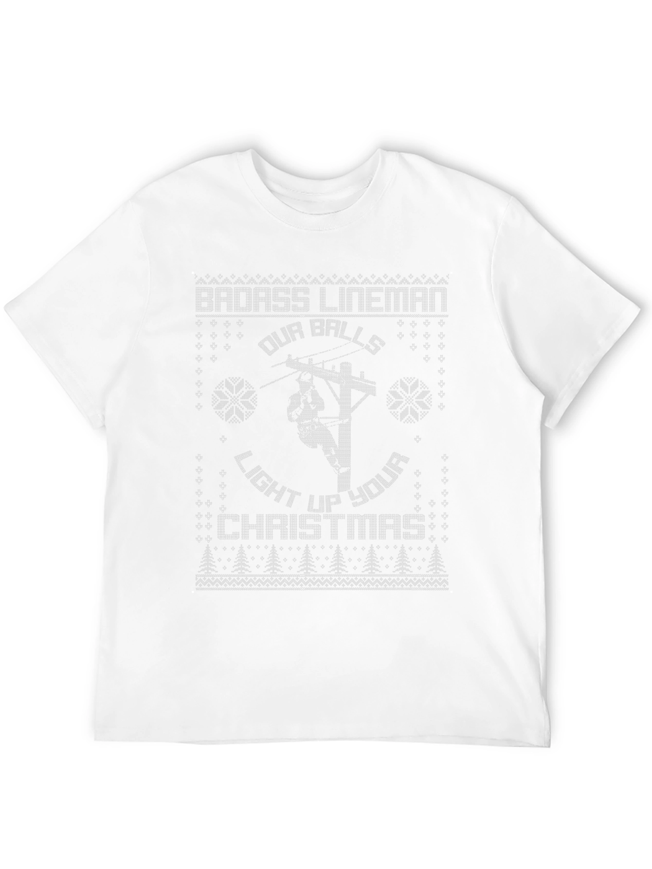 Badass Lineman Christmas Graphic Tee