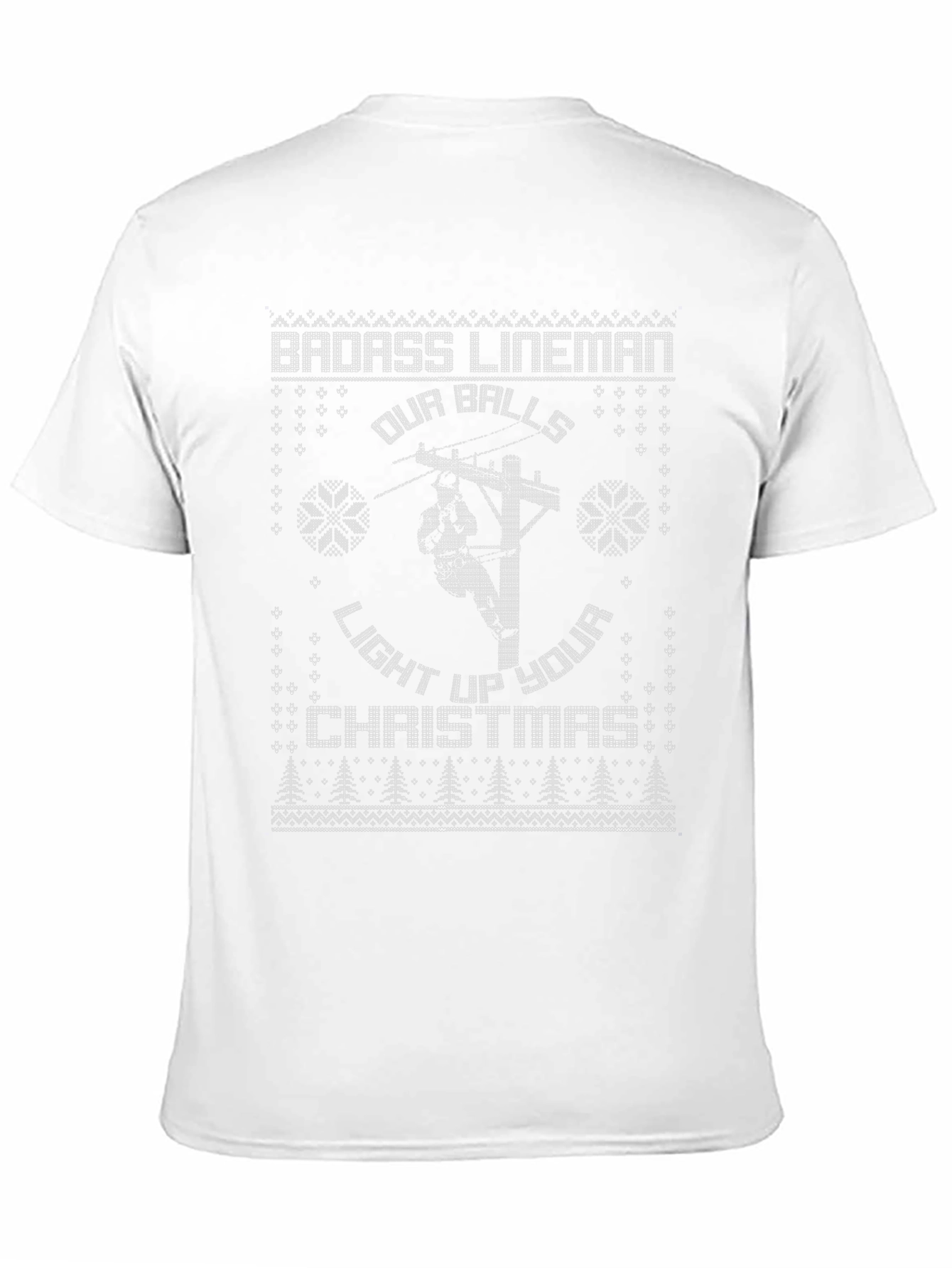 Badass Lineman Christmas Graphic Tee