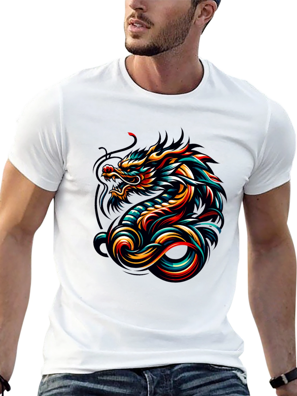 Dragon Graphic Tee - Mens Black T-Shirt
