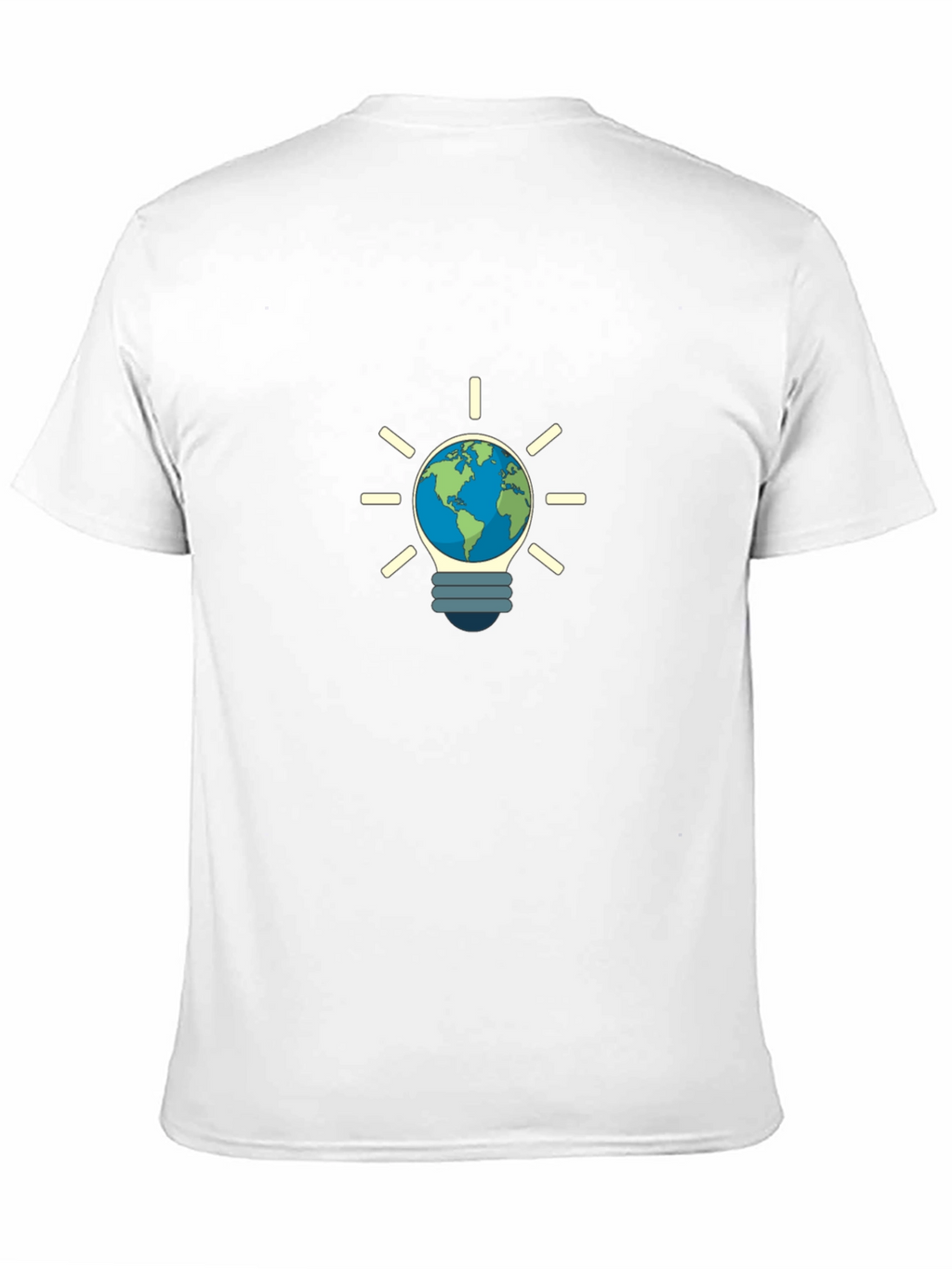 Earth Lightbulb Black T-Shirt - Eco-Friendly Design