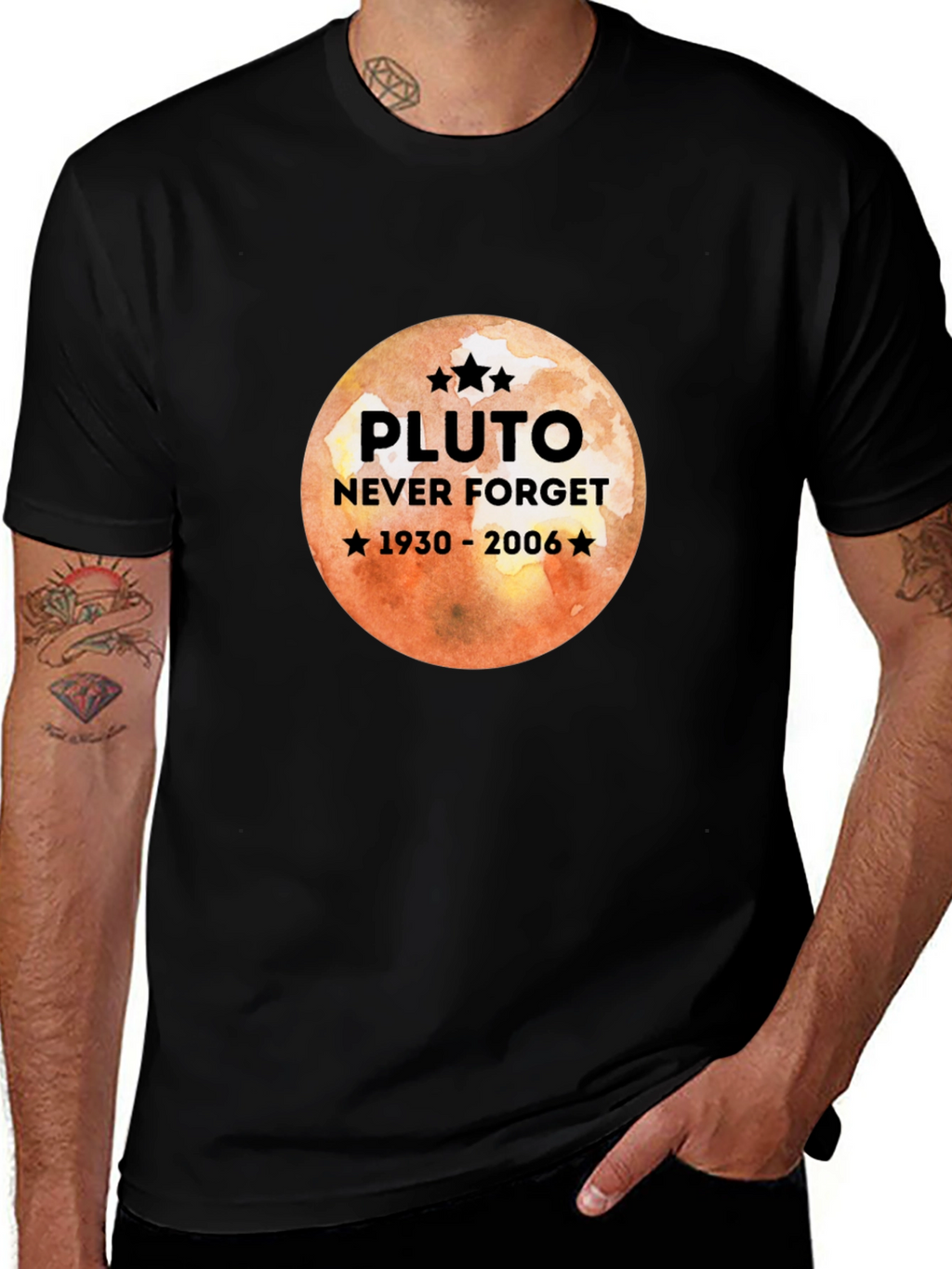 Pluto Never Forget Graphic Tee - Retro Style
