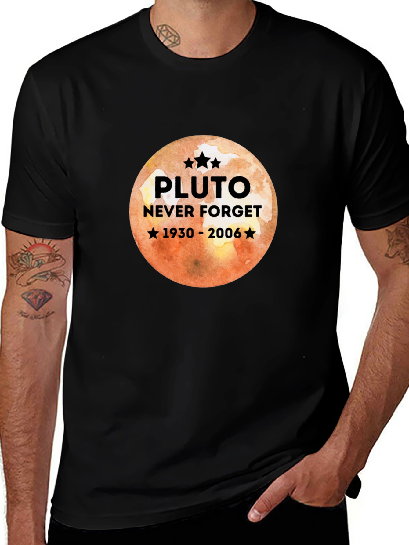 Pluto Never Forget Graphic Tee - Retro Style