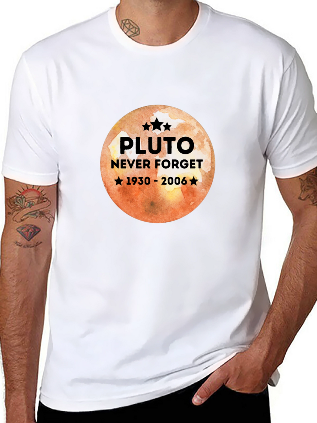Pluto Never Forget Graphic Tee - Retro Style