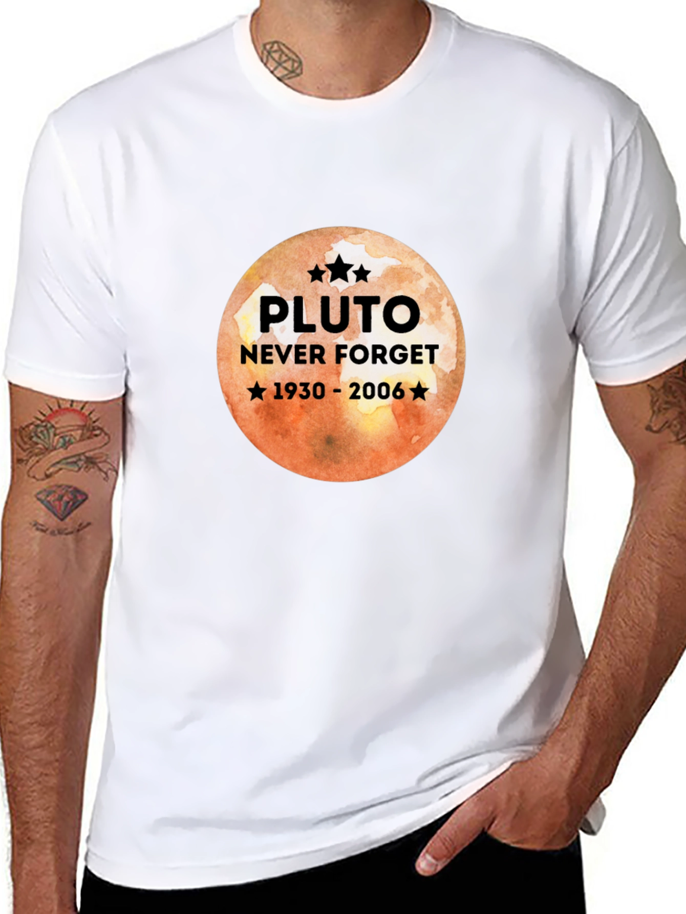 Pluto Never Forget Graphic Tee - Retro Style