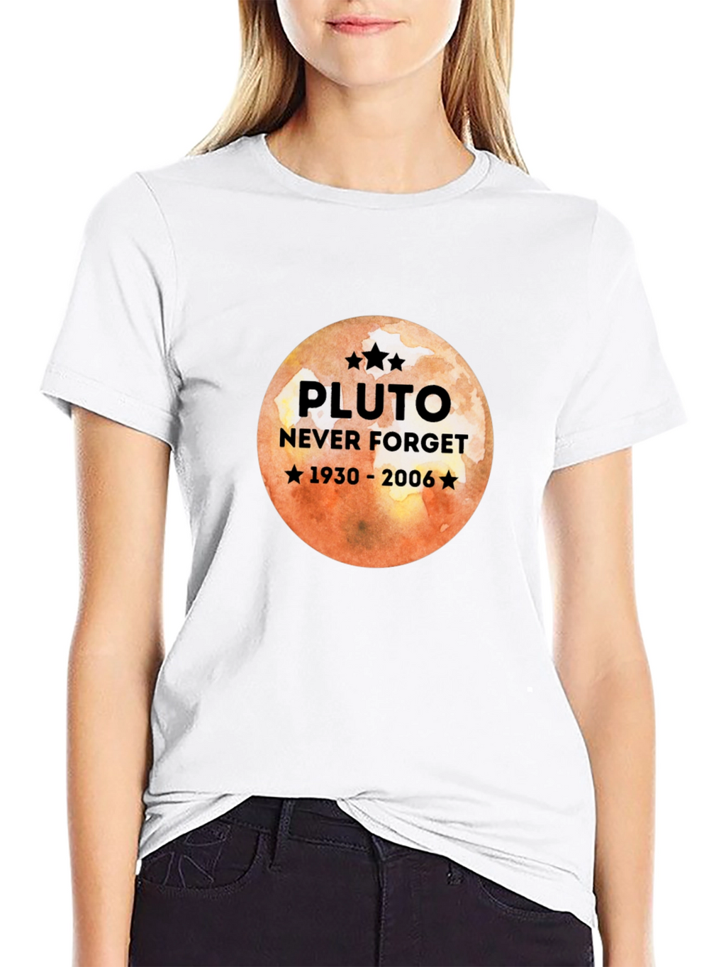 Pluto Never Forget Graphic Tee - Retro Style