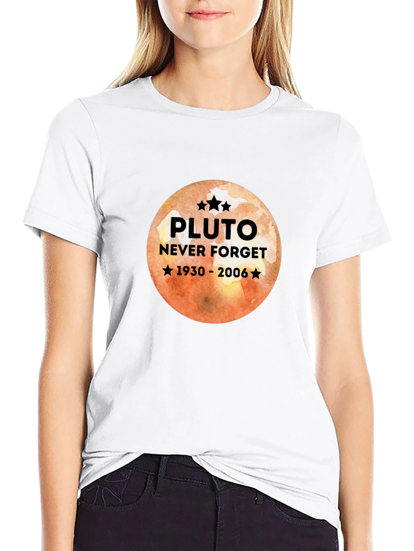 Pluto Never Forget Graphic Tee - Retro Style