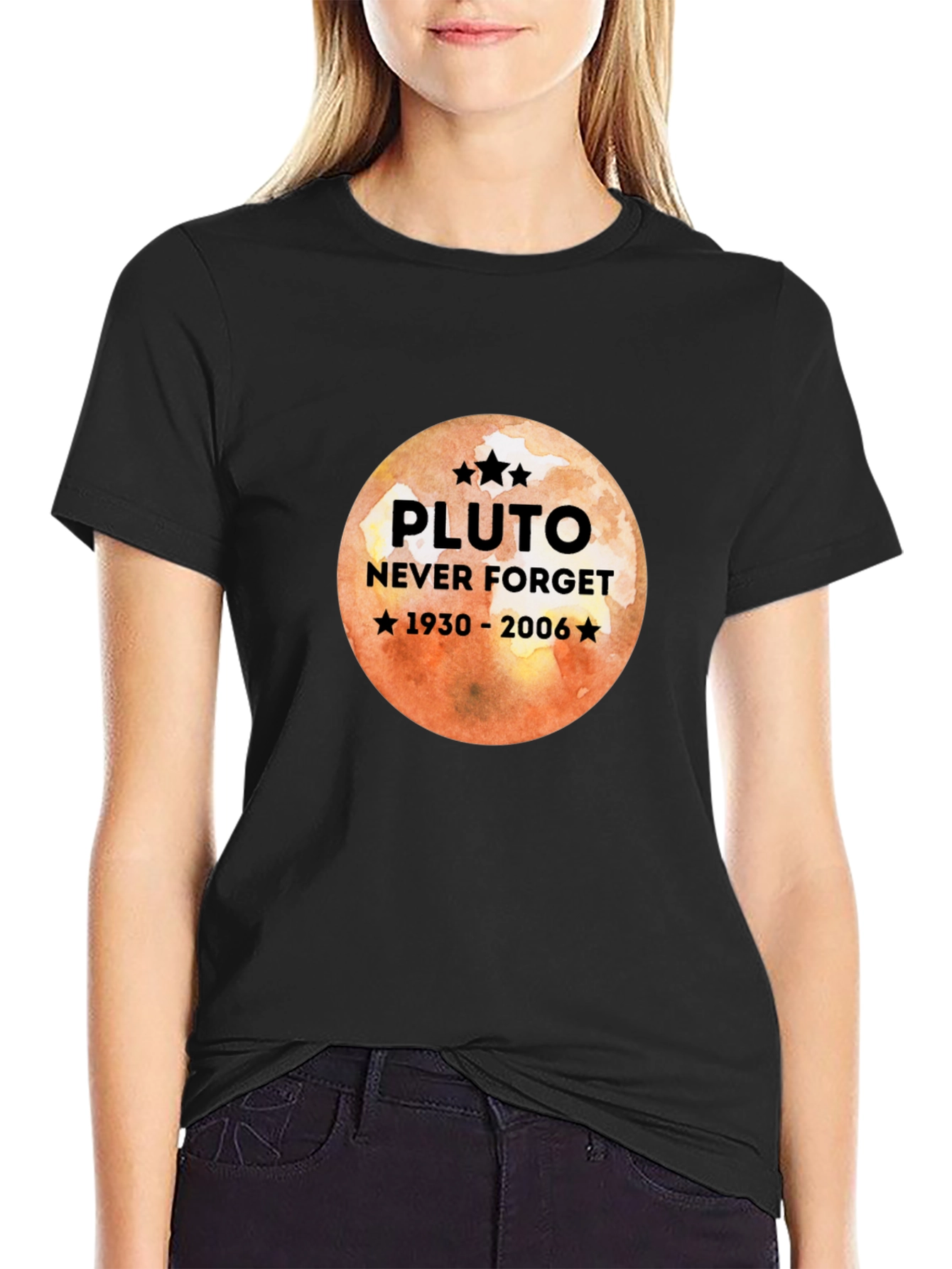 Pluto Never Forget Graphic Tee - Retro Style