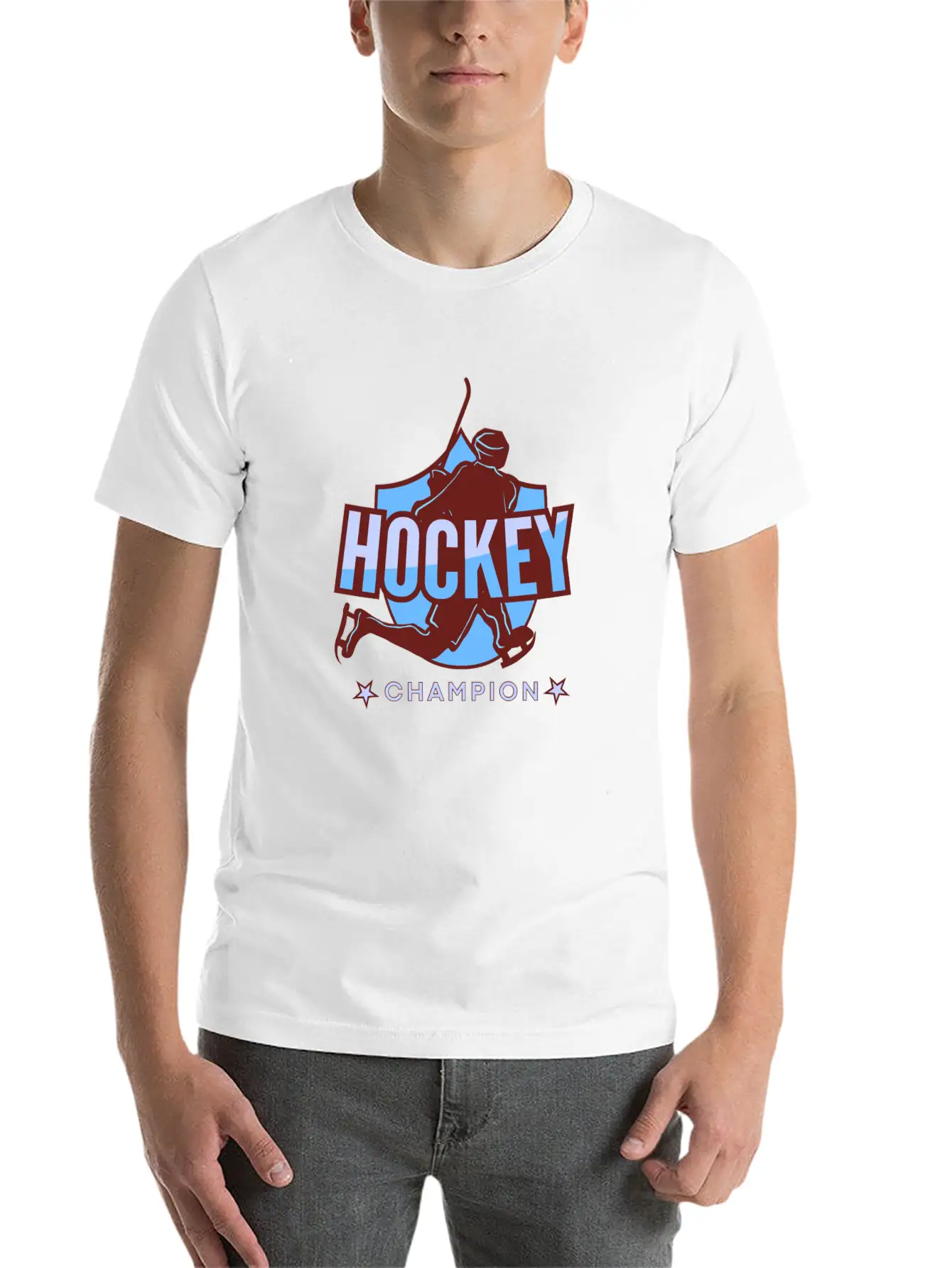 Hockey Game Ice Hockey Champion Gift Idea Essential Cotton Tee For Daily Outfits – Unisex Style