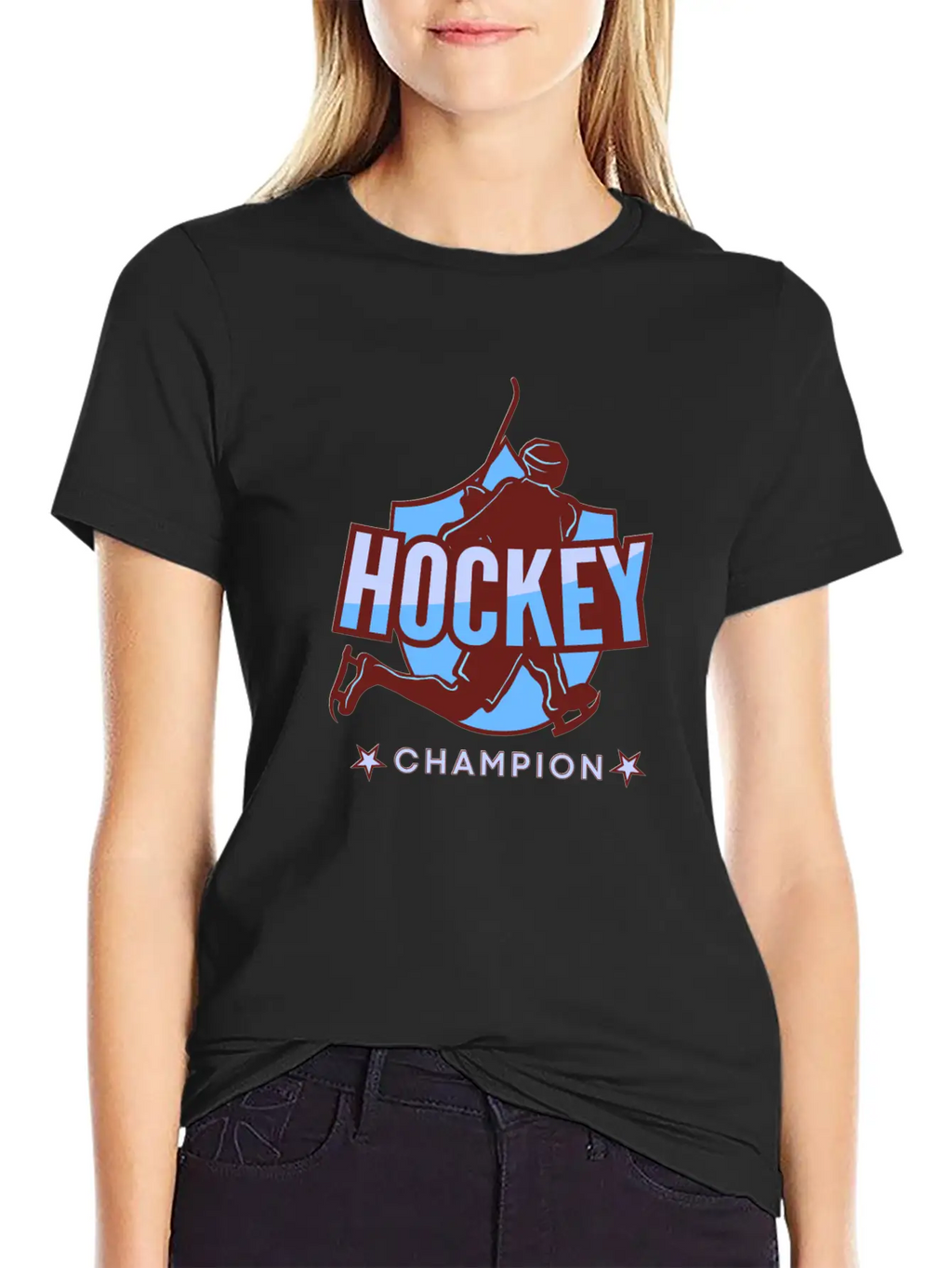 Hockey Game Ice Hockey Champion Gift Idea Essential Cotton Tee For Daily Outfits – Unisex Style