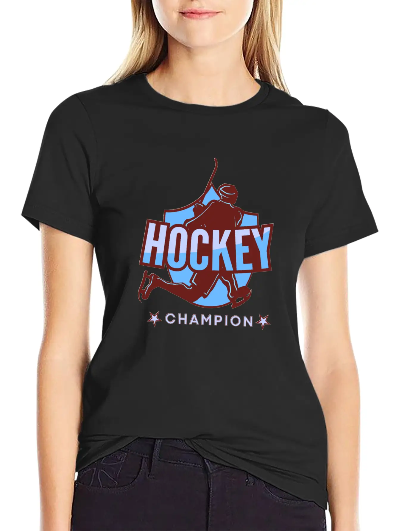 Hockey Game Ice Hockey Champion Gift Idea Essential Cotton Tee For Daily Outfits – Unisex Style