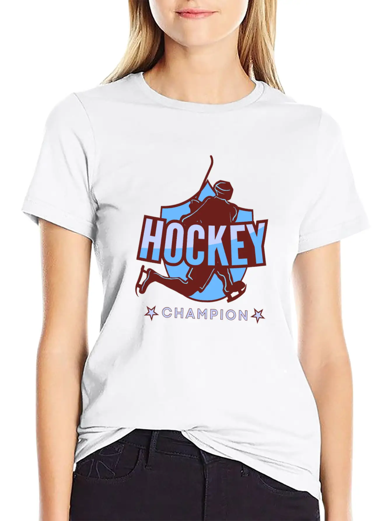 Hockey Game Ice Hockey Champion Gift Idea Essential Cotton Tee For Daily Outfits – Unisex Style