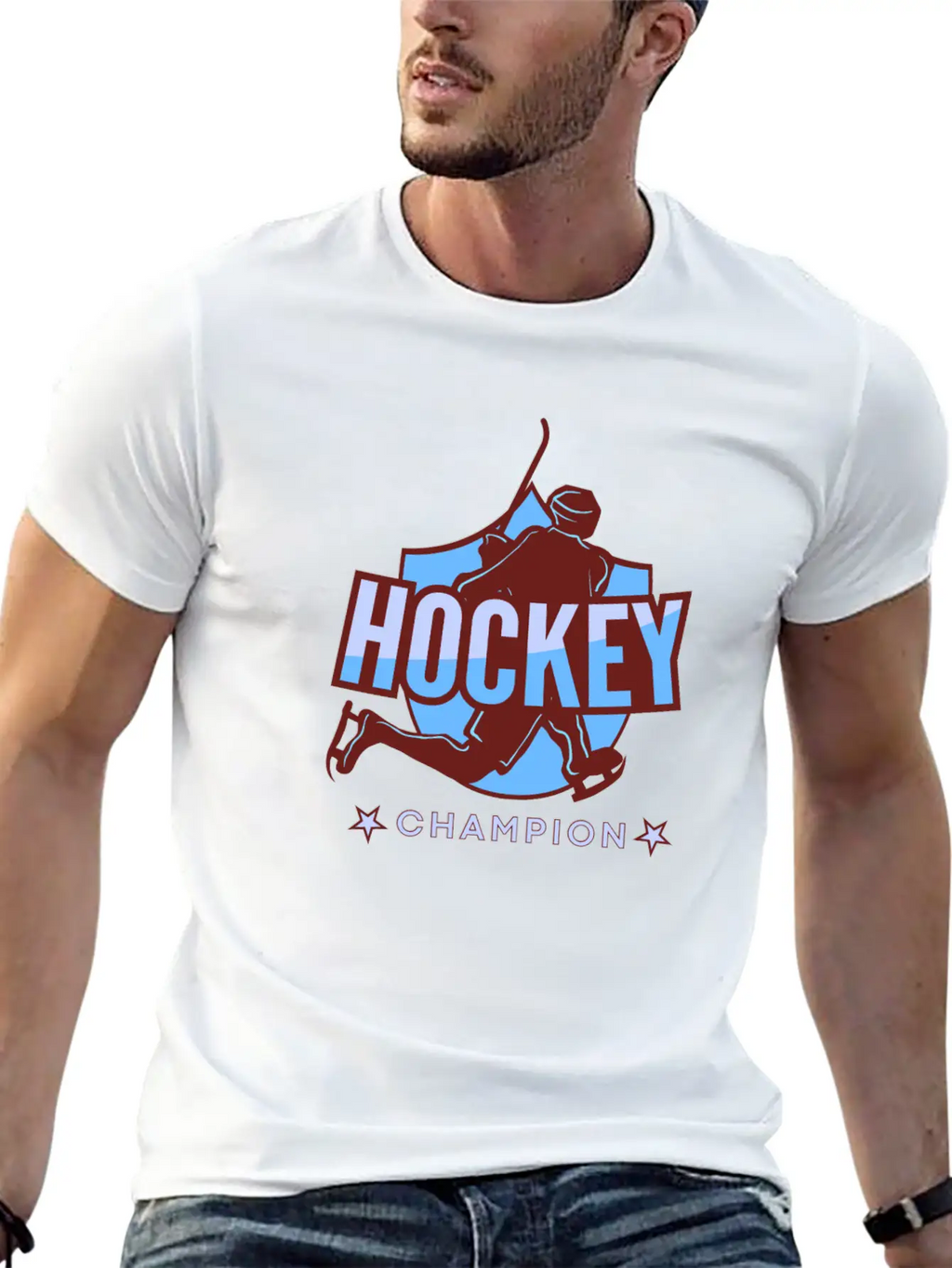 Hockey Game Ice Hockey Champion Gift Idea Essential Cotton Tee For Daily Outfits – Unisex Style