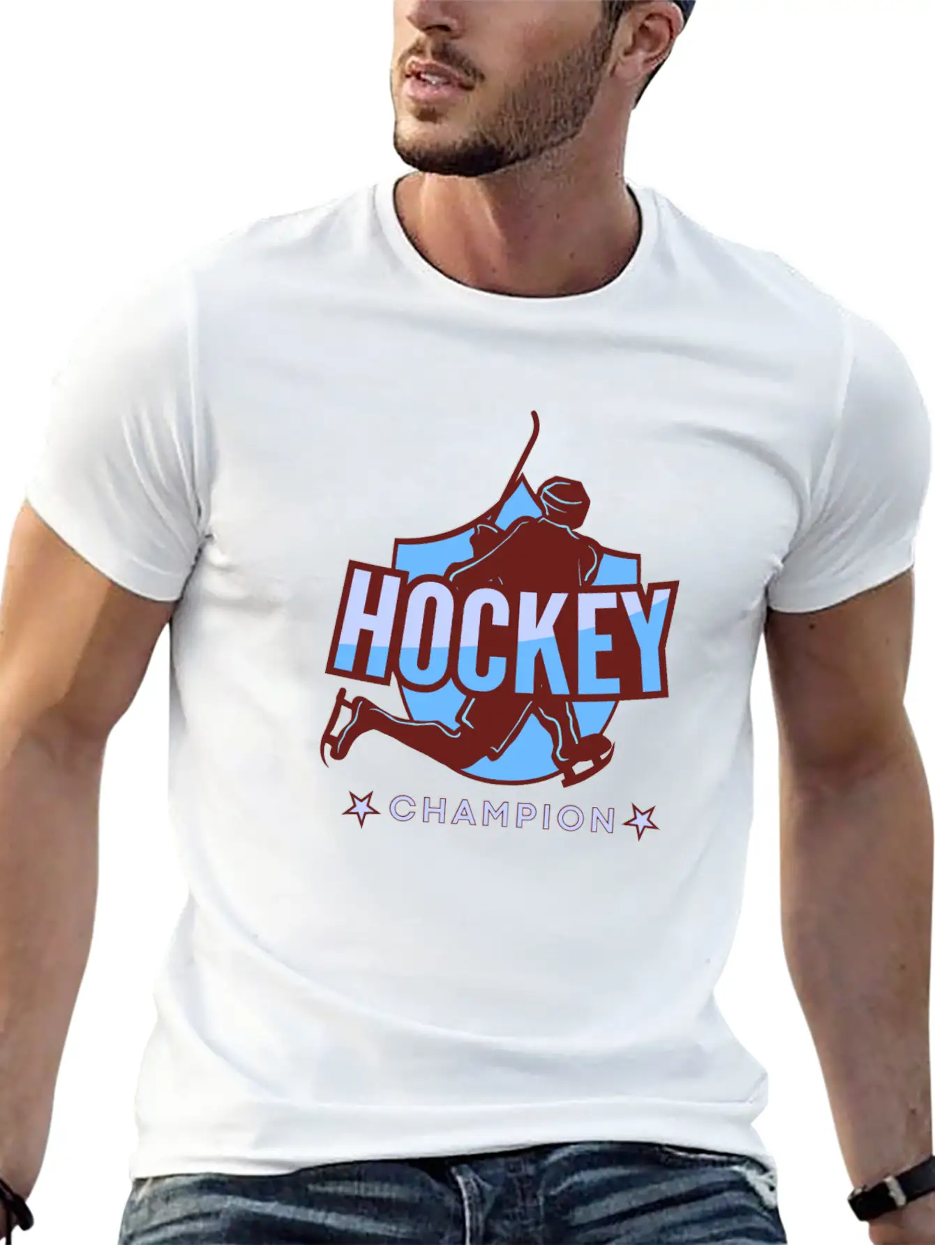 Hockey Game Ice Hockey Champion Gift Idea Essential Cotton Tee For Daily Outfits – Unisex Style