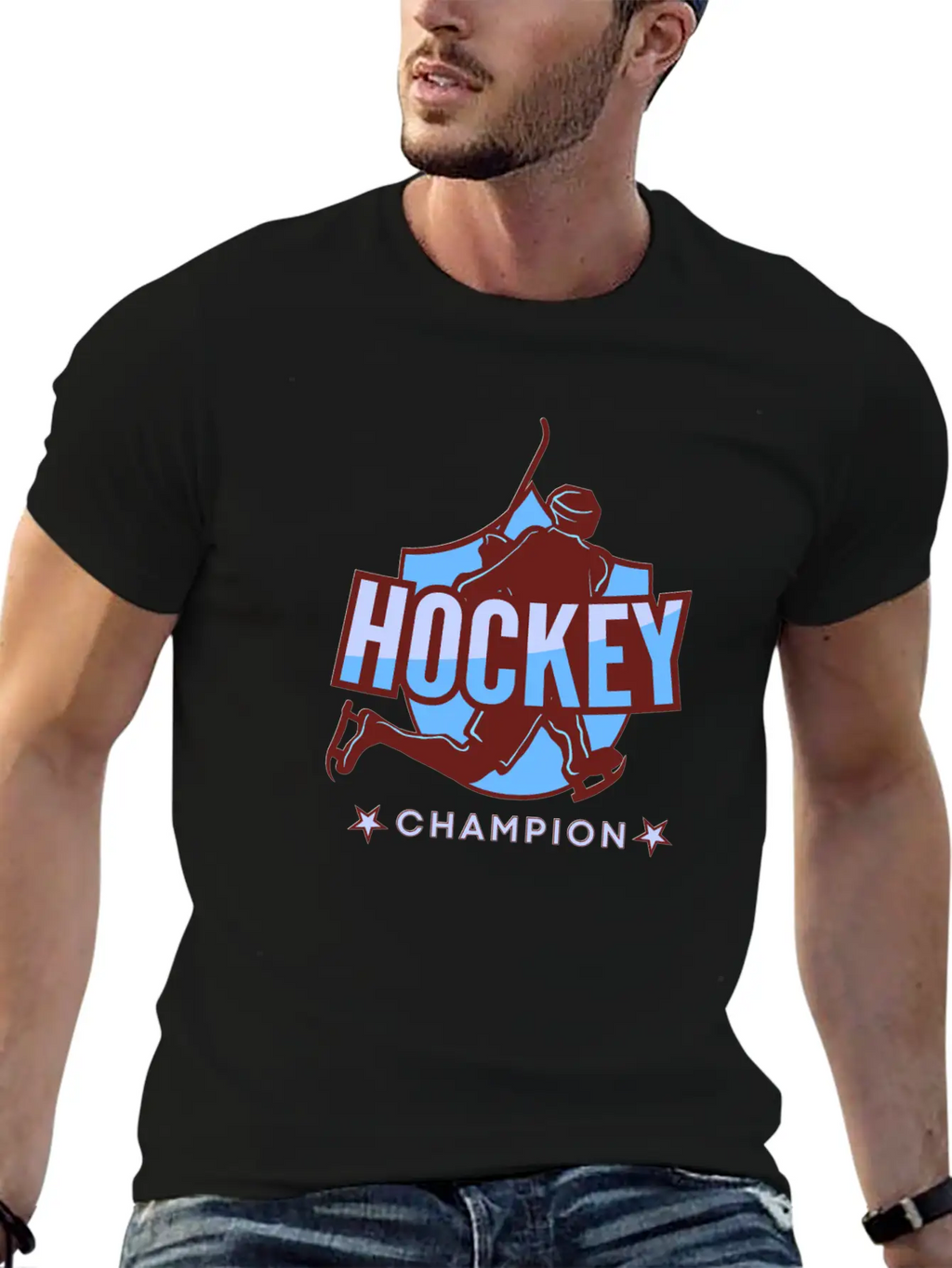 Hockey Game Ice Hockey Champion Gift Idea Essential Cotton Tee For Daily Outfits – Unisex Style