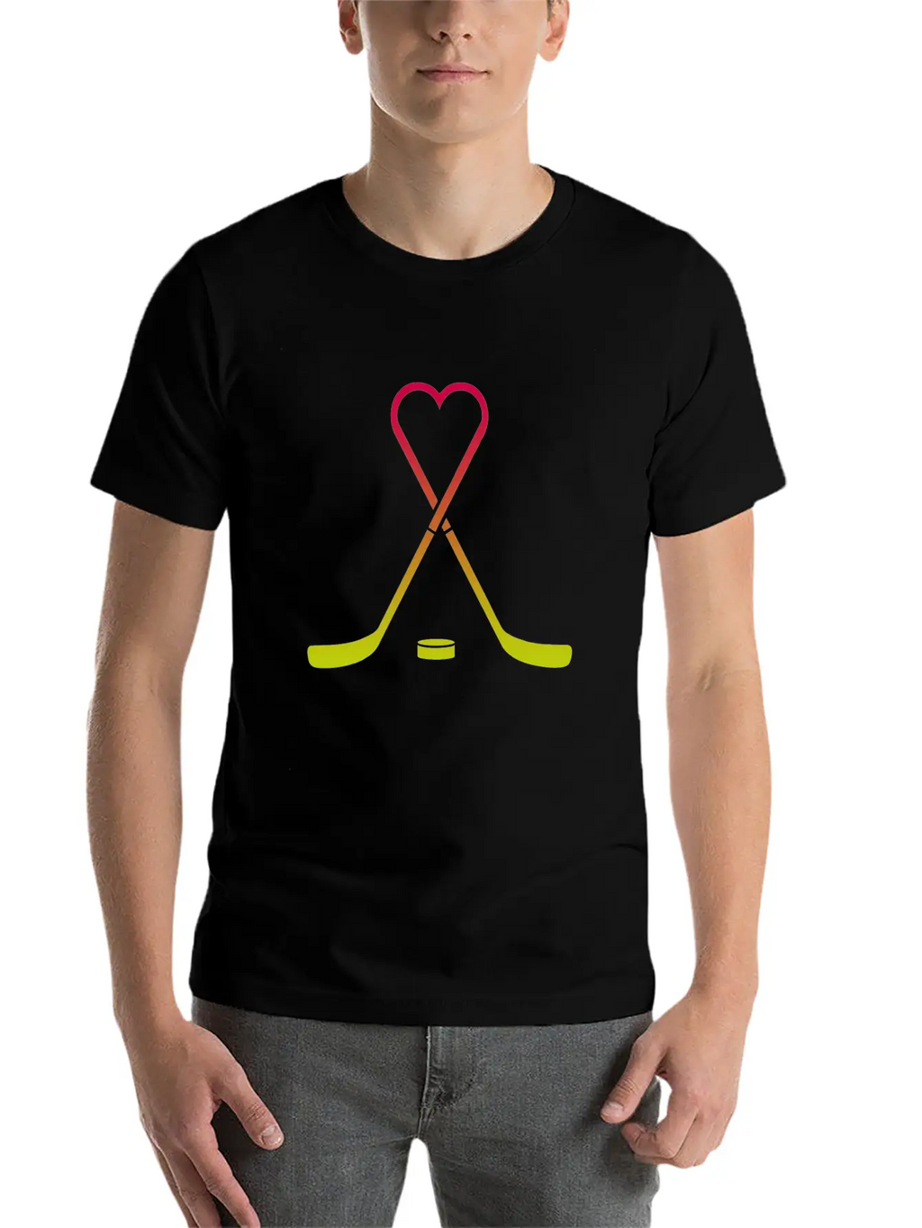 Hockey Sticks Heart Breathable Graphic T-Shirt – Perfect For Casual Days