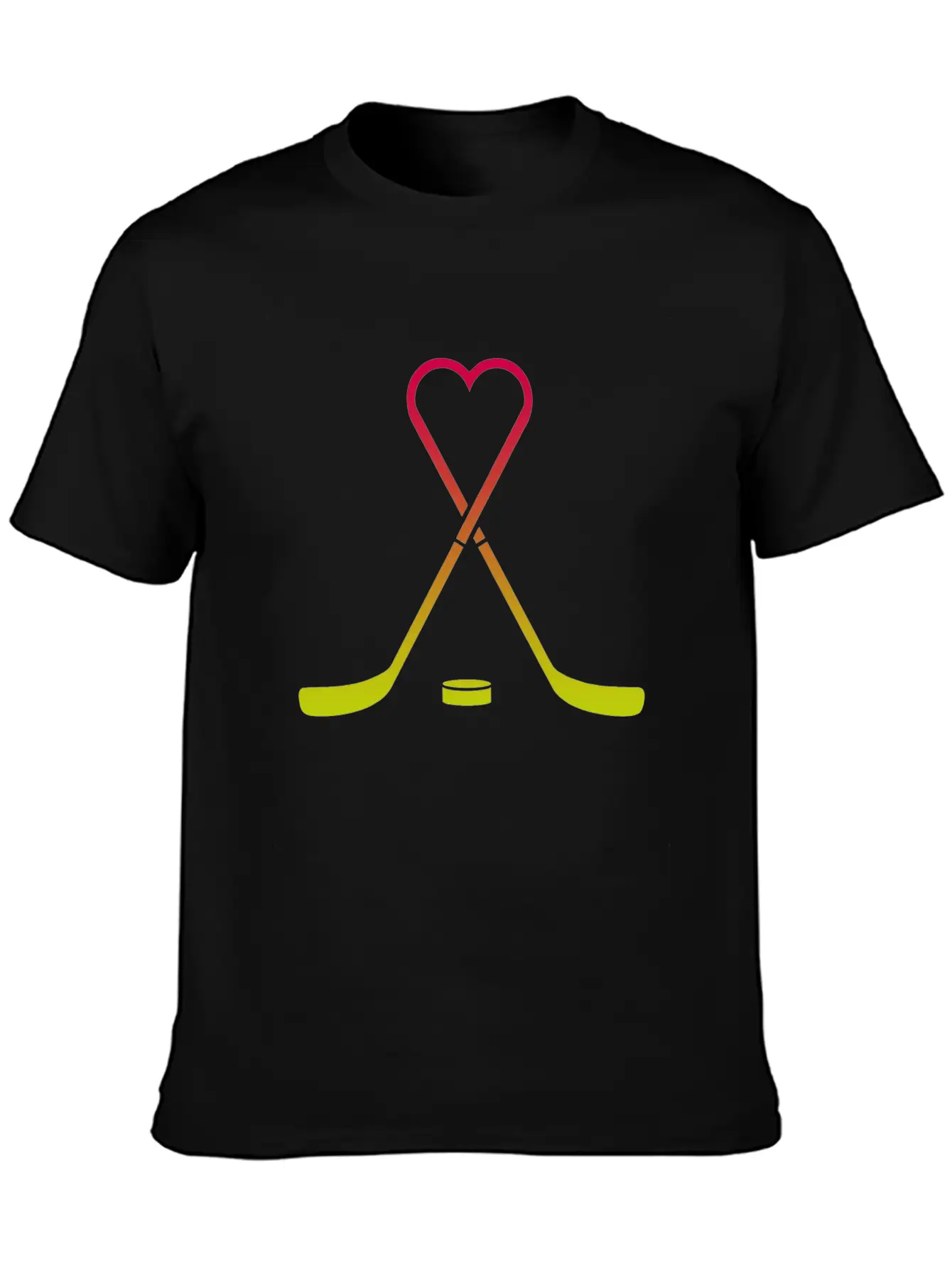 Hockey Sticks Heart Breathable Graphic T-Shirt – Perfect For Casual Days