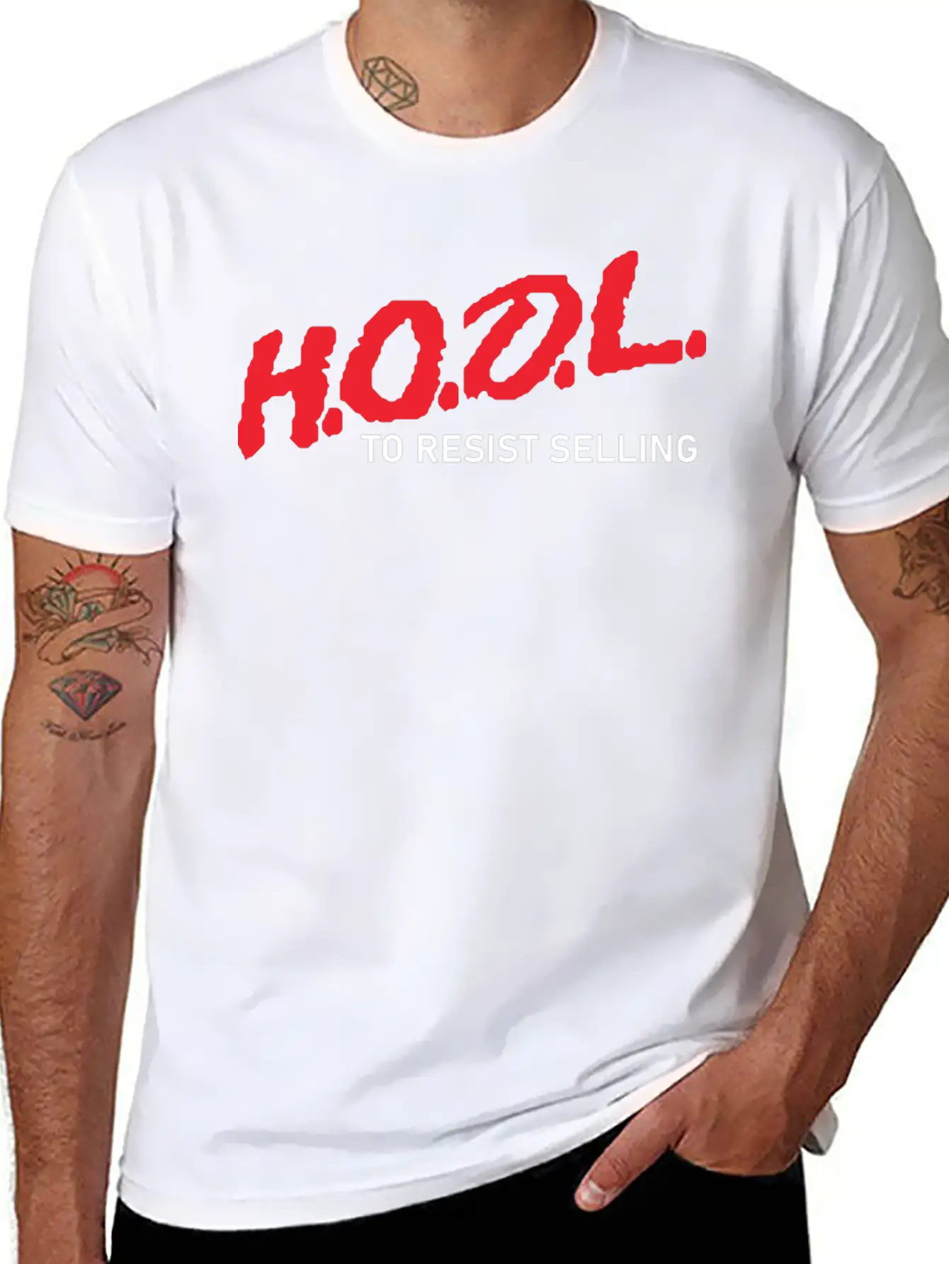 HODL To Resist Selling Crypto Clothing Timeless Short Sleeve Tee – Comfy And Minimalist Design