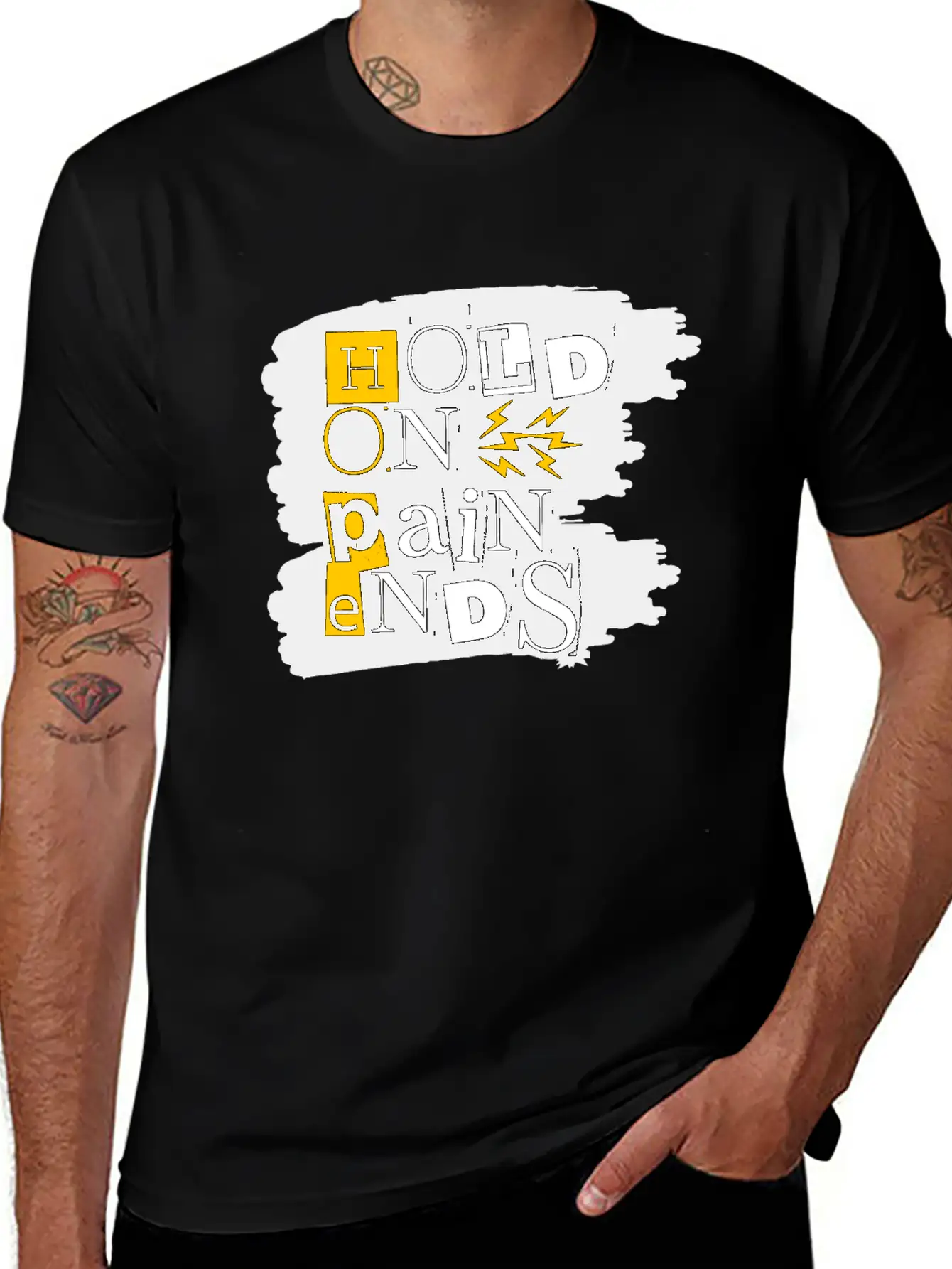 Hold On Pain Ends Stylish Everyday T-Shirt – Unisex Basic Cotton Tee