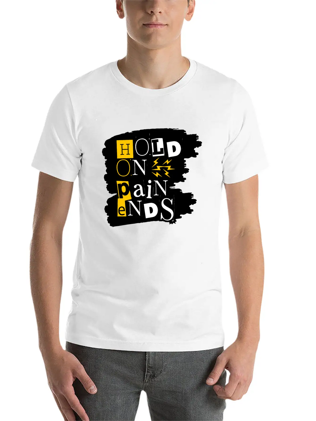 Hold On Pain Ends Stylish Everyday T-Shirt – Unisex Basic Cotton Tee