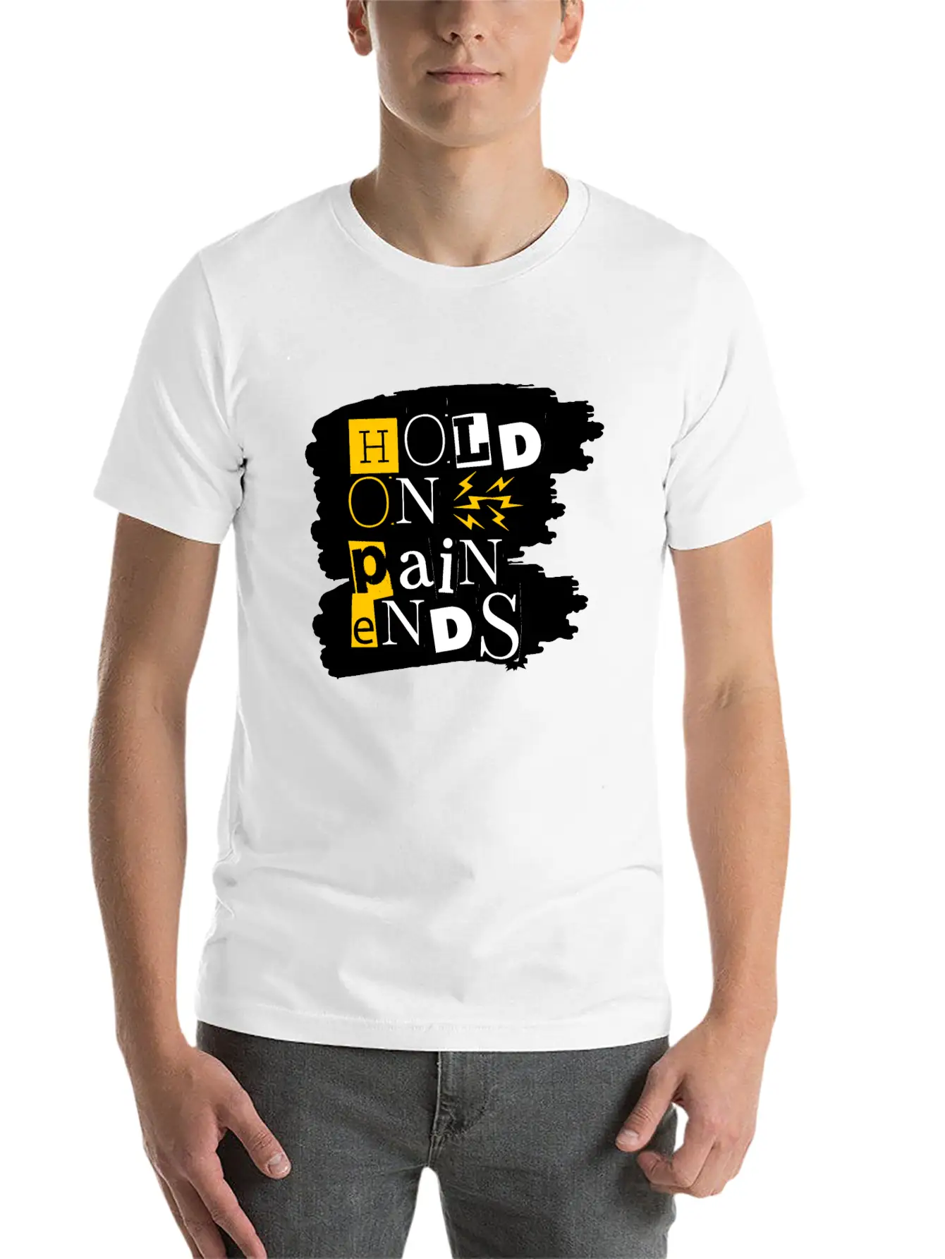 Hold On Pain Ends Stylish Everyday T-Shirt – Unisex Basic Cotton Tee