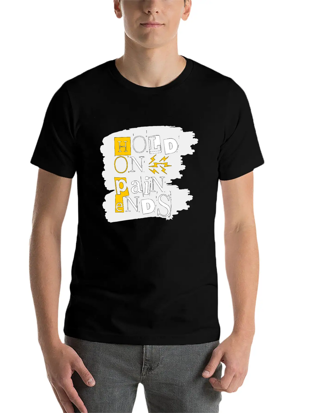 Hold On Pain Ends Stylish Everyday T-Shirt – Unisex Basic Cotton Tee