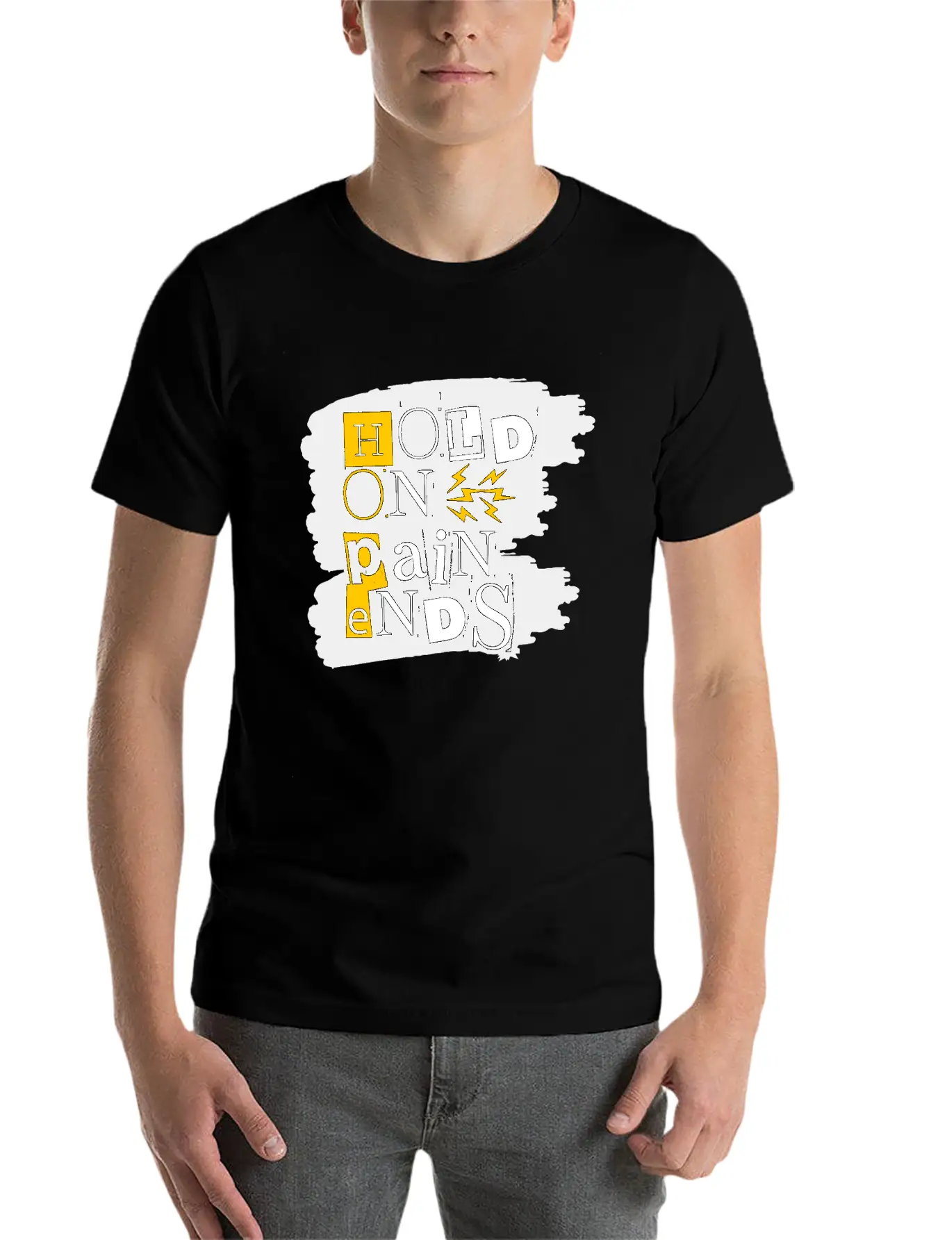 Hold On Pain Ends Stylish Everyday T-Shirt – Unisex Basic Cotton Tee