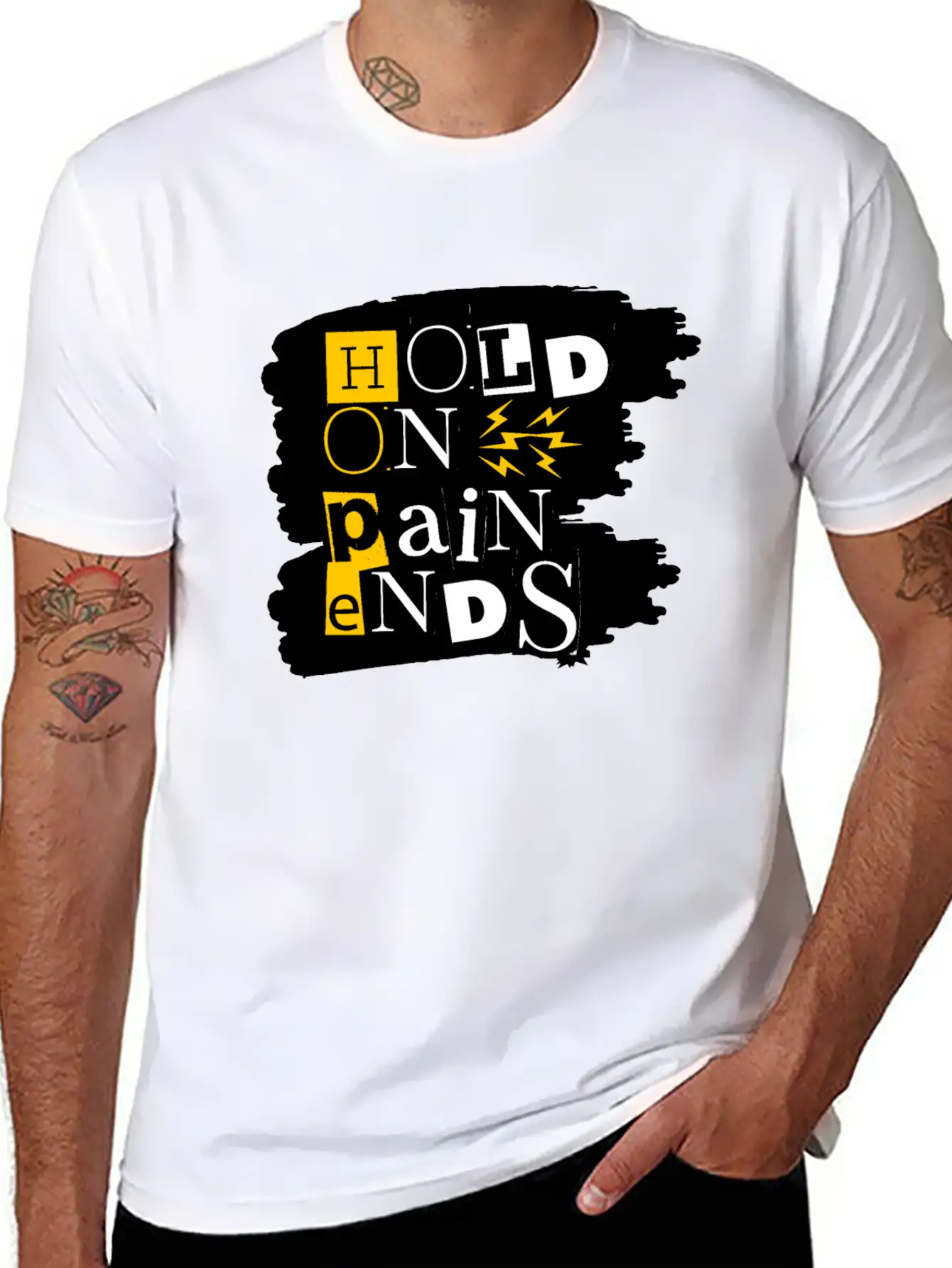 Hold On Pain Ends Stylish Everyday T-Shirt – Unisex Basic Cotton Tee