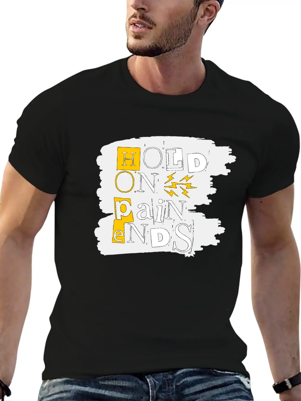 Hold On Pain Ends Stylish Everyday T-Shirt – Unisex Basic Cotton Tee