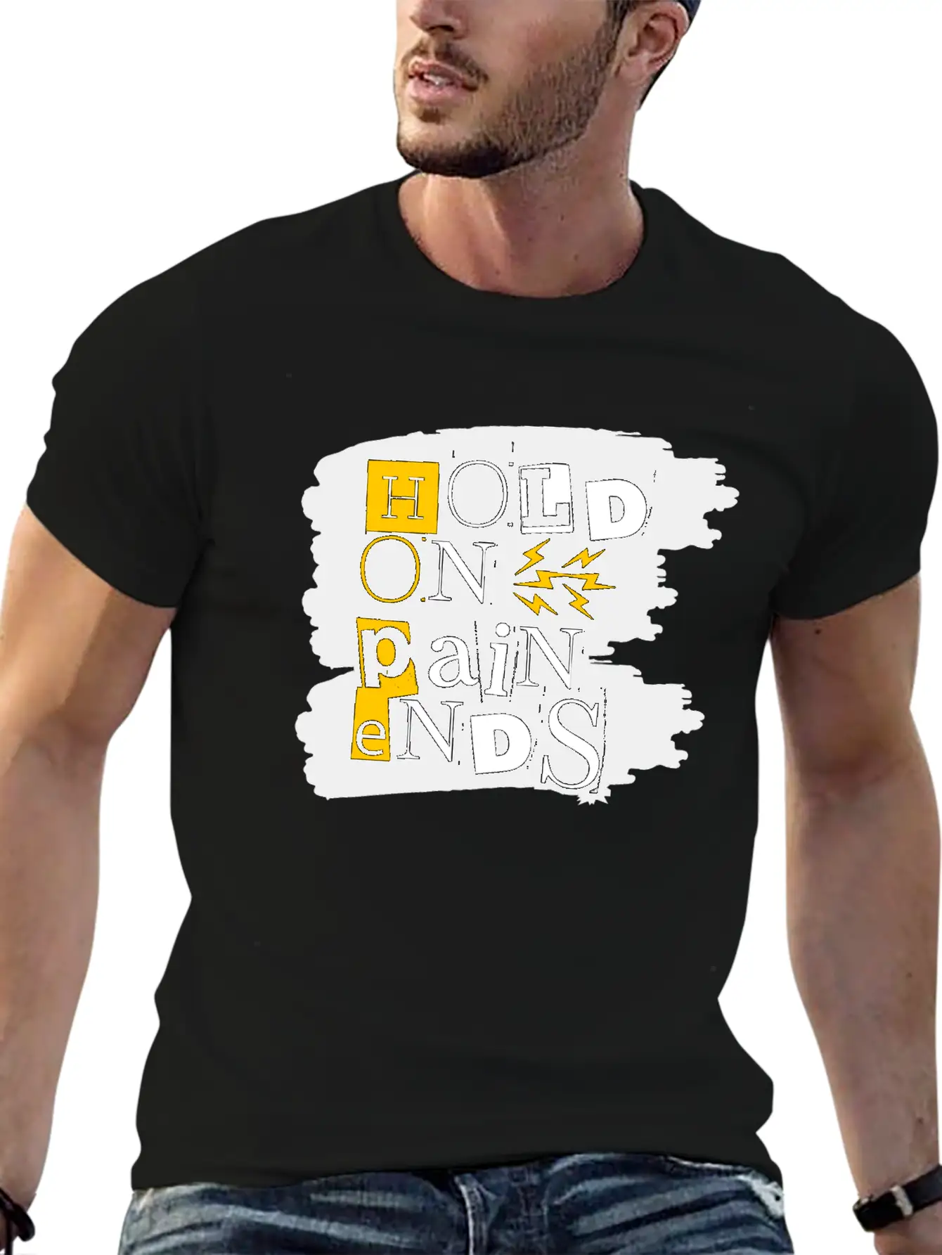 Hold On Pain Ends Stylish Everyday T-Shirt – Unisex Basic Cotton Tee