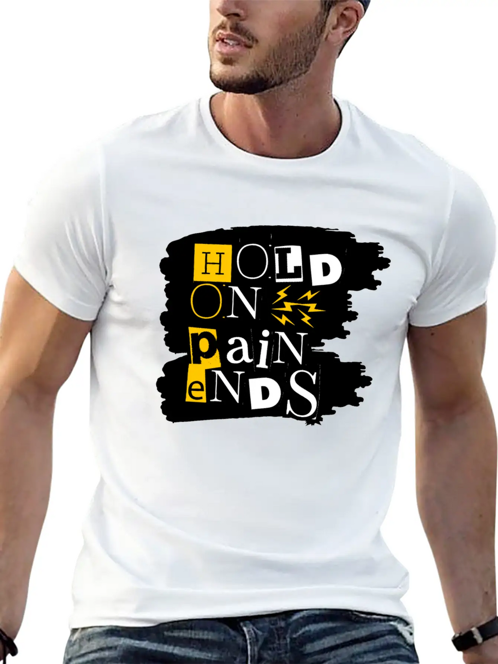 Hold On Pain Ends Stylish Everyday T-Shirt – Unisex Basic Cotton Tee