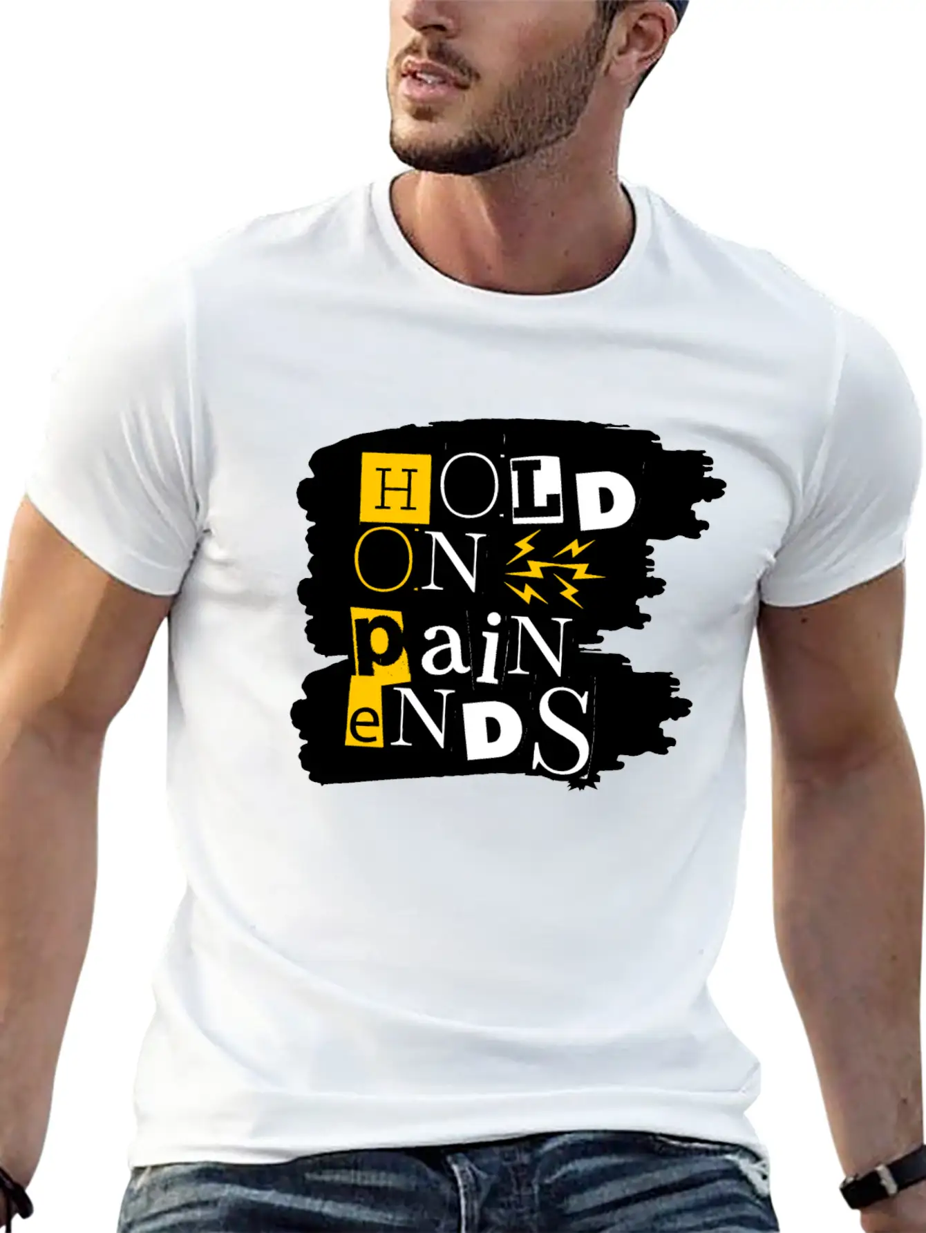 Hold On Pain Ends Stylish Everyday T-Shirt – Unisex Basic Cotton Tee