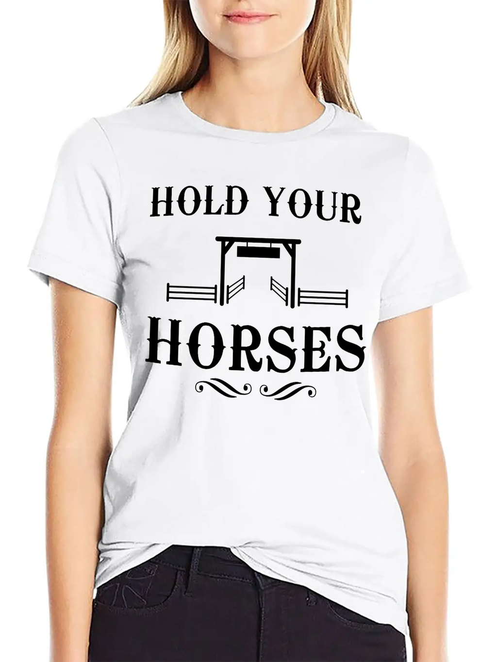 Hold Your Horses Unisex Casual T-Shirt – Clean Design For Daily Comfort