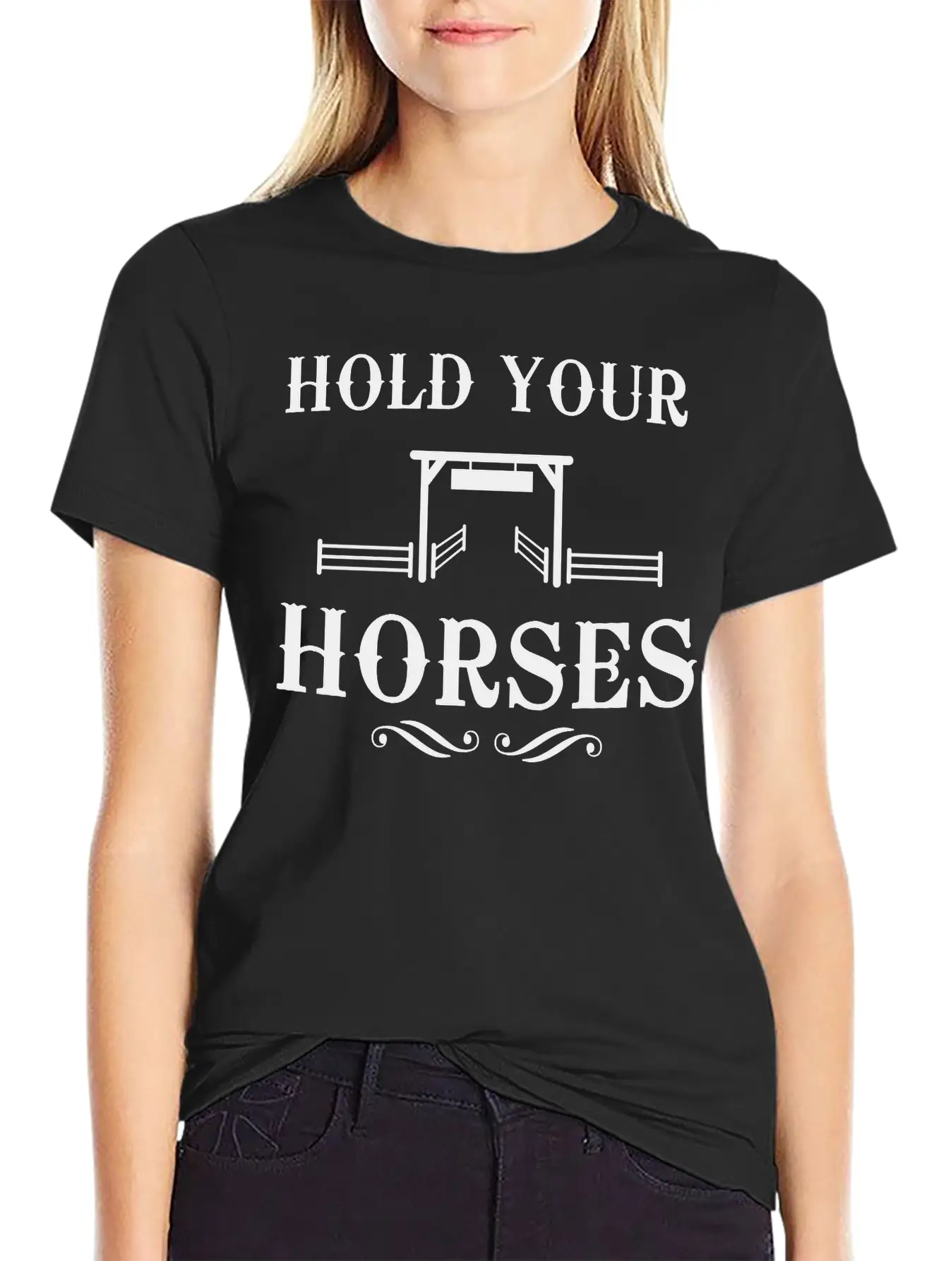 Hold Your Horses Unisex Casual T-Shirt – Clean Design For Daily Comfort