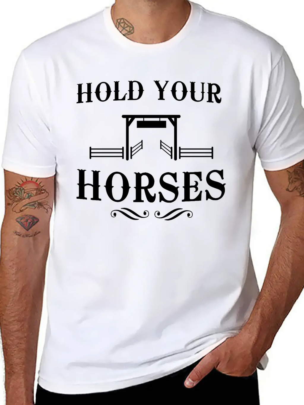 Hold Your Horses Unisex Casual T-Shirt – Clean Design For Daily Comfort